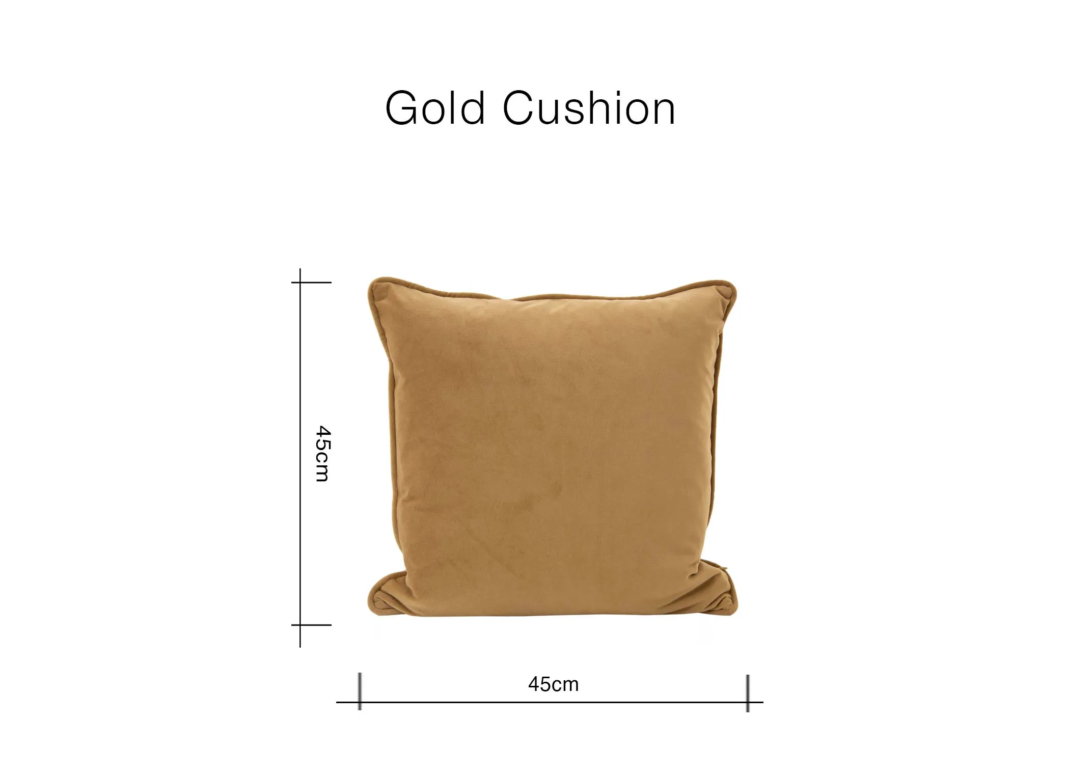 A lifestyle image of the Lagoon armchair with gold & black velevt cushions.