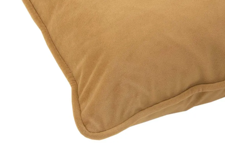 A lifetsyle image of the Danica Sand swivel with gold cushion with Juliet cabinet