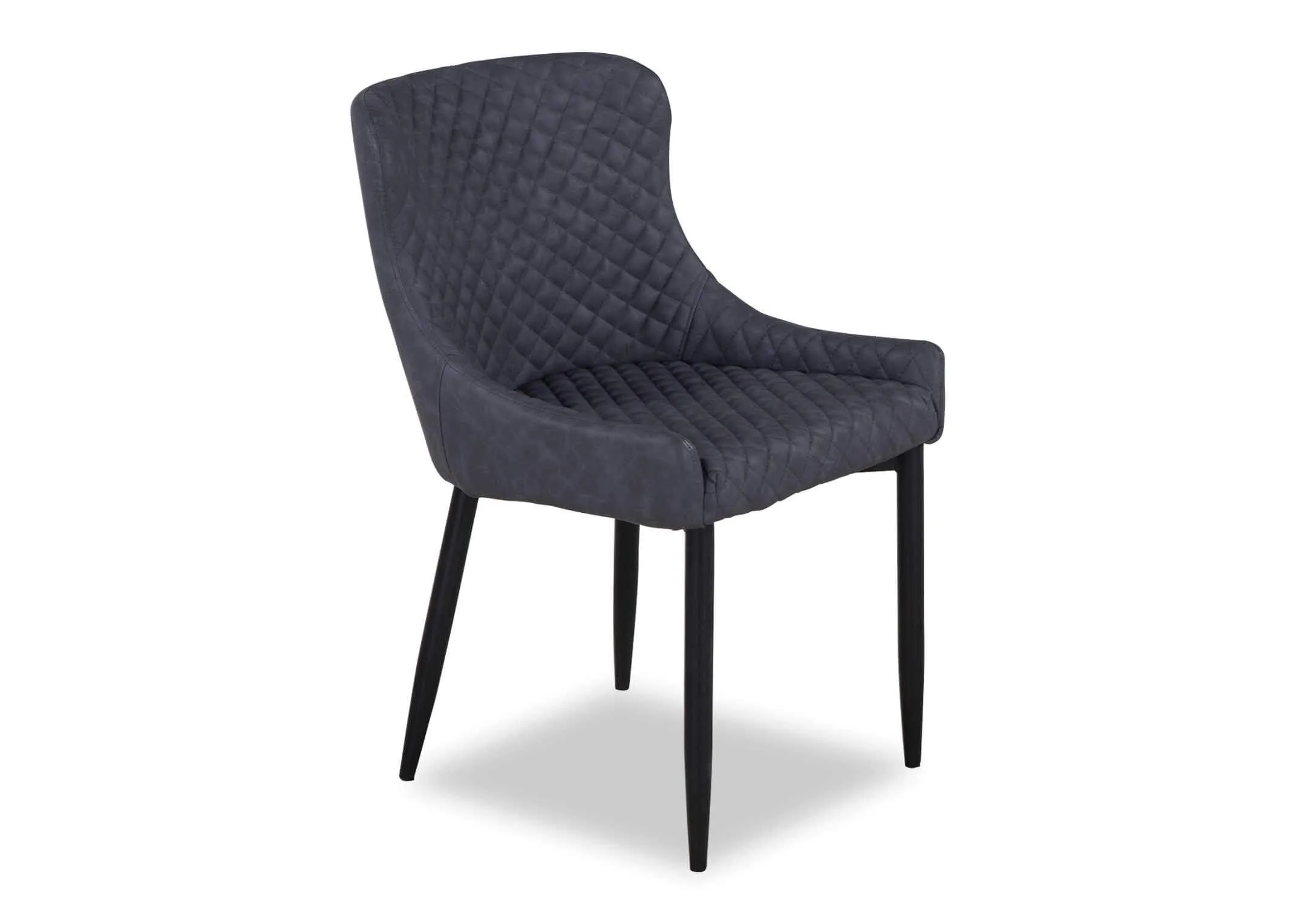Vintage Grey Faux-Leather Dining Chair - Ottowa