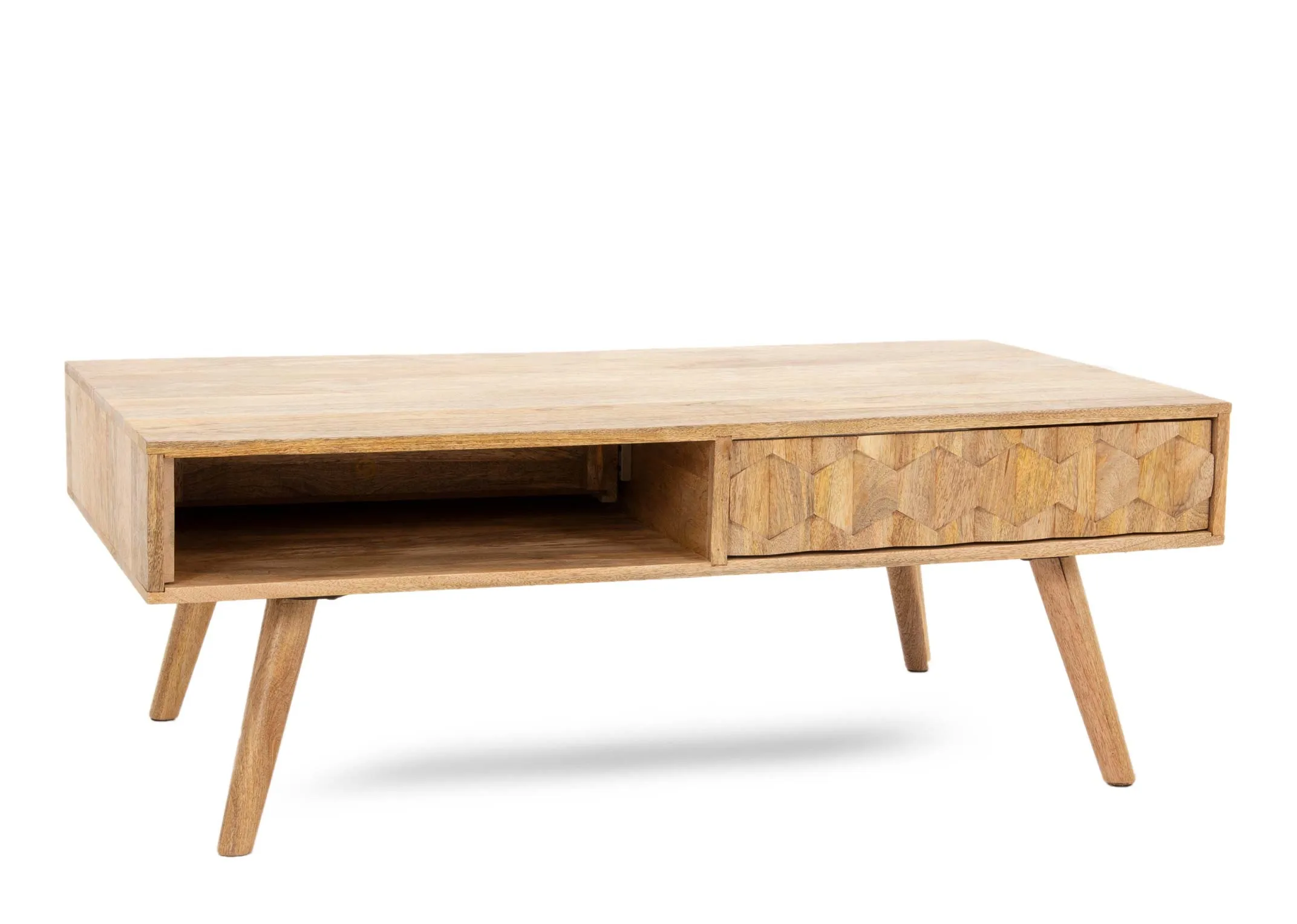 2 Drawer Mango Coffee Table - Cologne