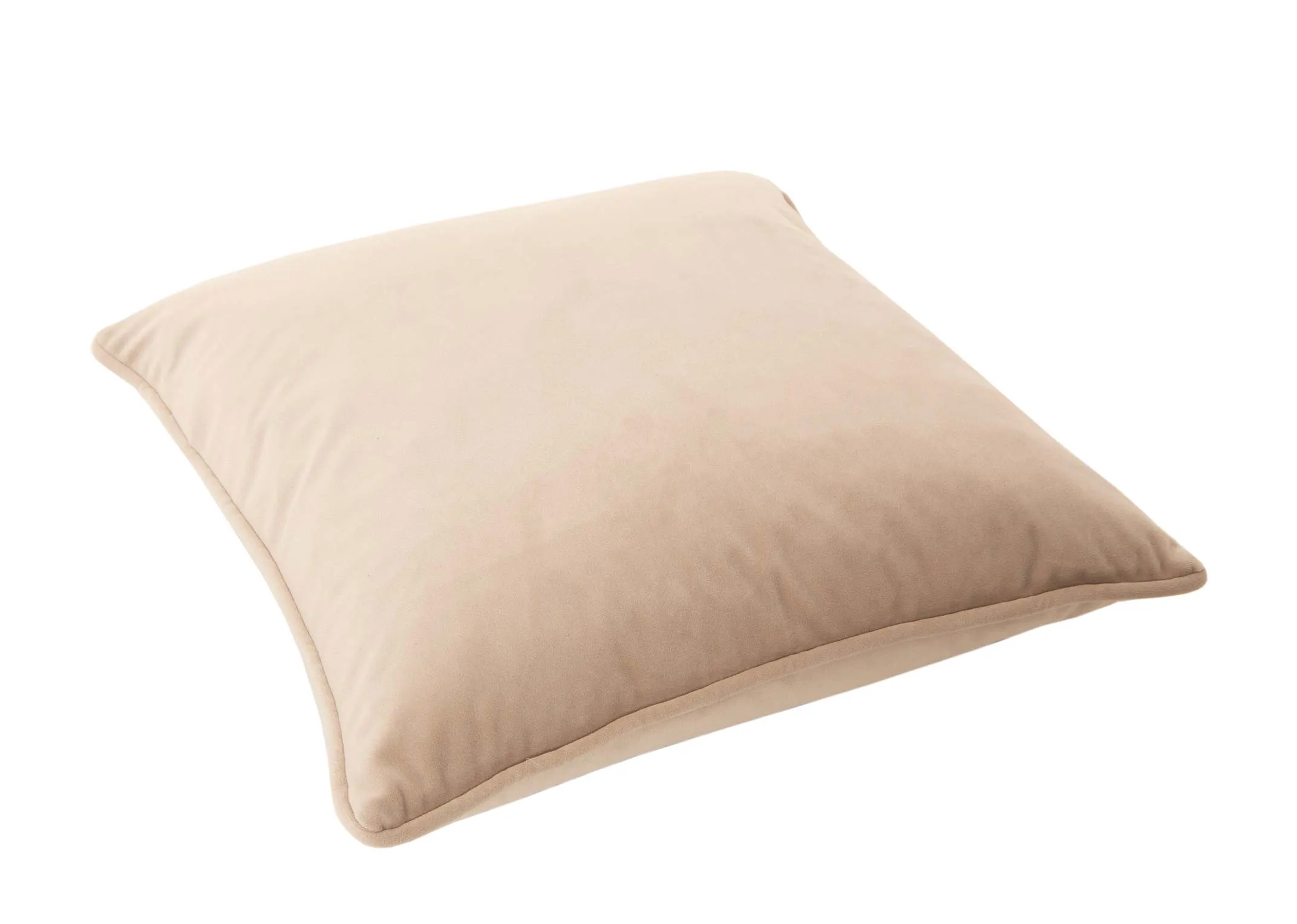 A dimension image of the Taupe Velvet Cushion with 45cm x 45cm