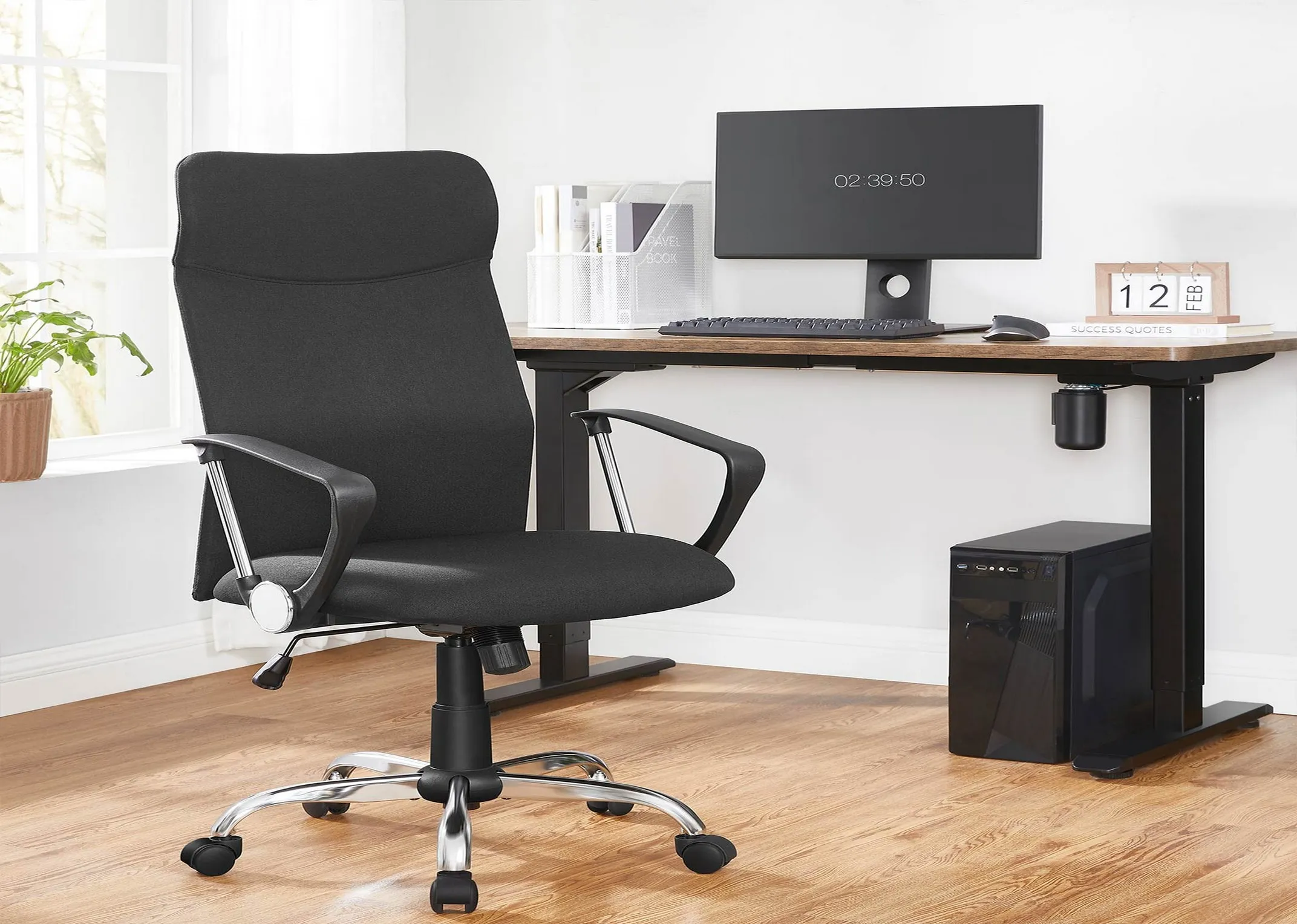 Black Ergonomic Swivel Office Chair - Wells