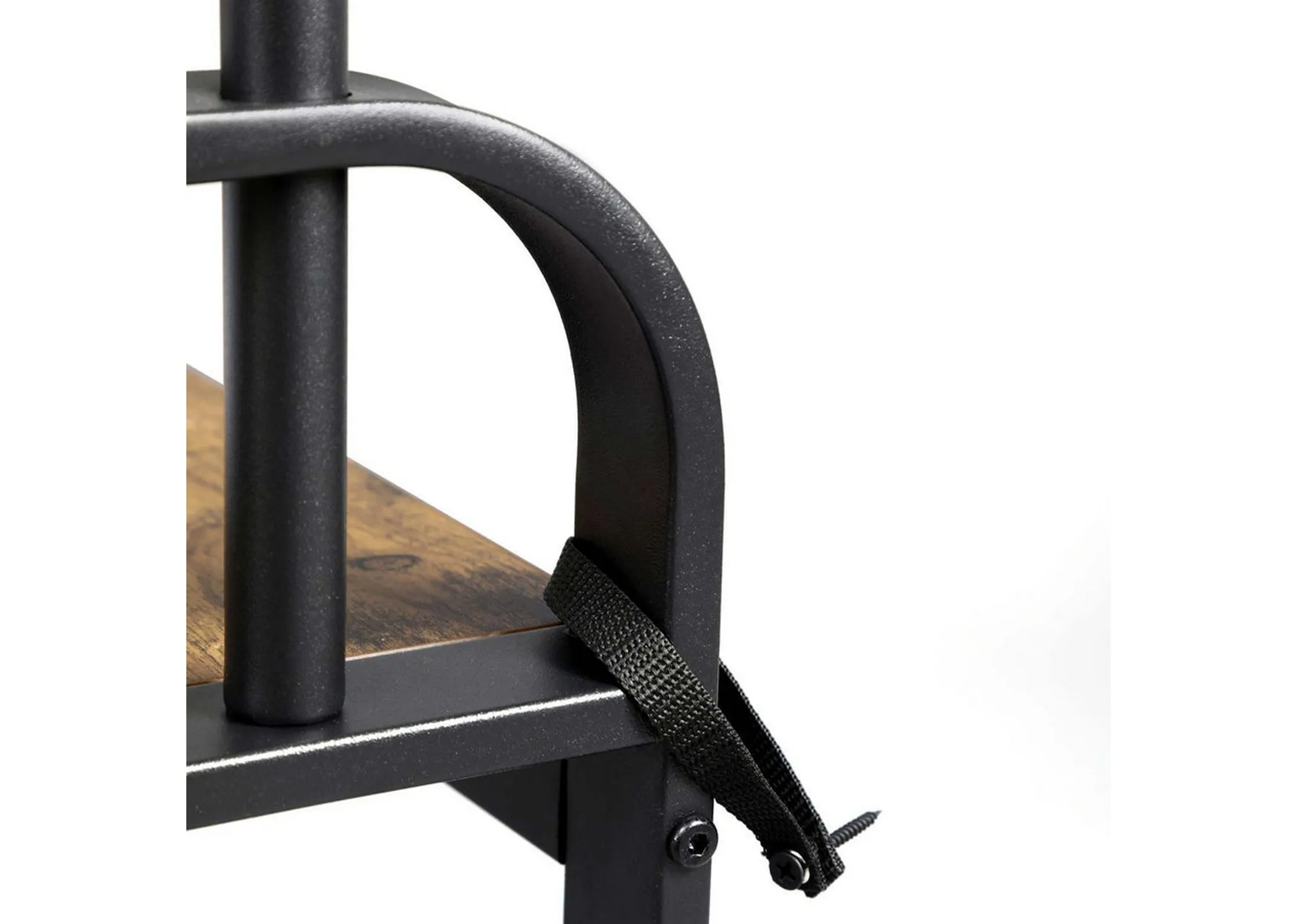 A greige & black metal coat stand from EZ Livings Barrow range.