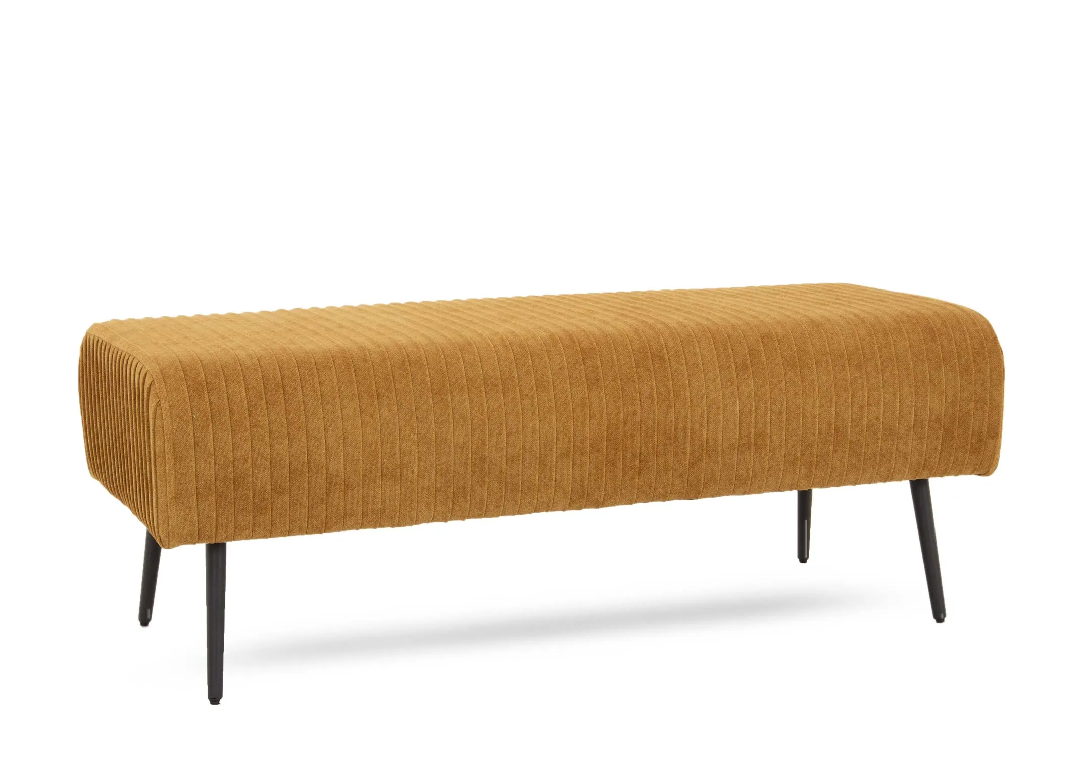 Mustard Fabric Bench - Marco