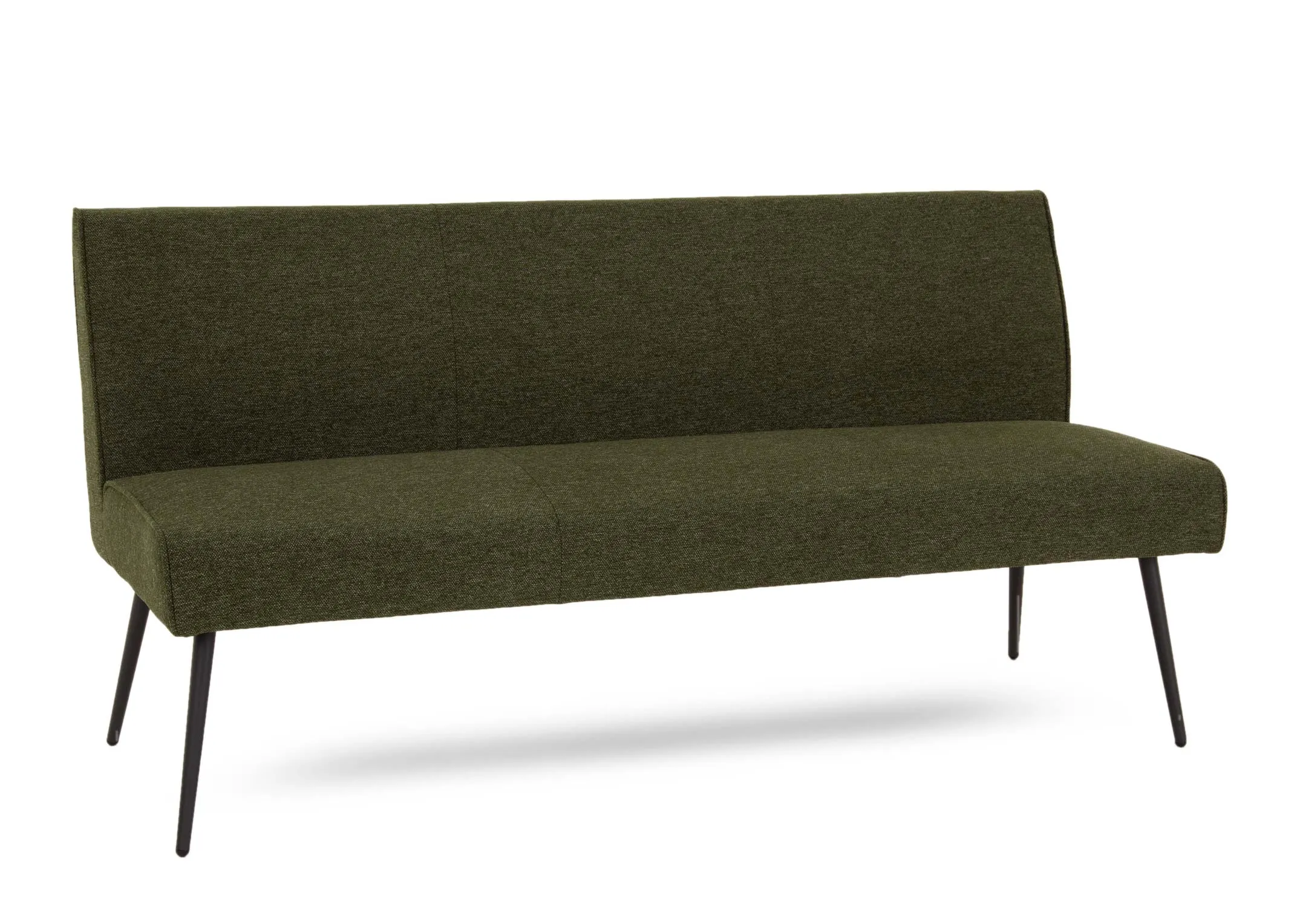 Green Fabric Dining Bench with Back - Decker