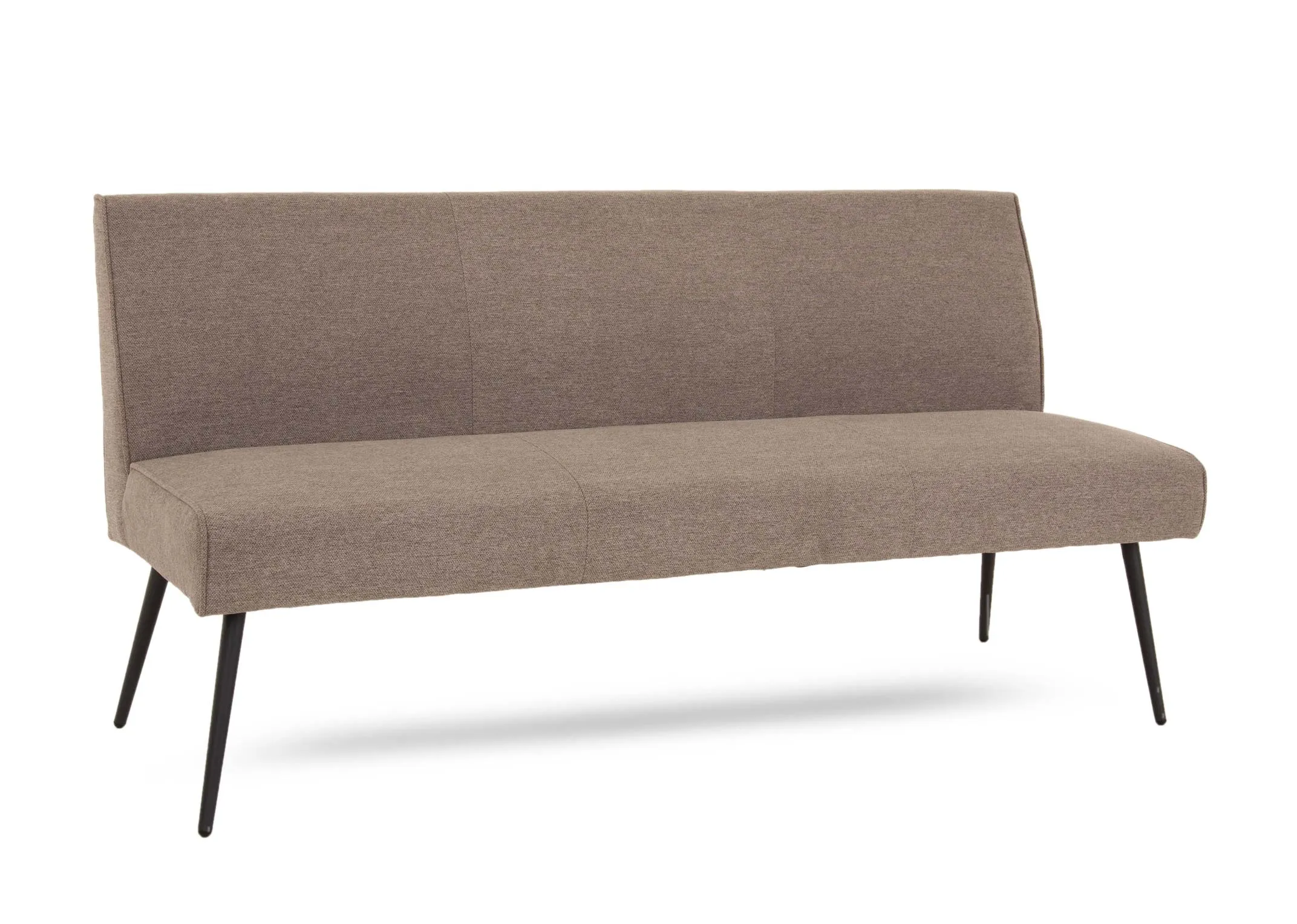 Grey Fabric Dining Bench with Back - Decker