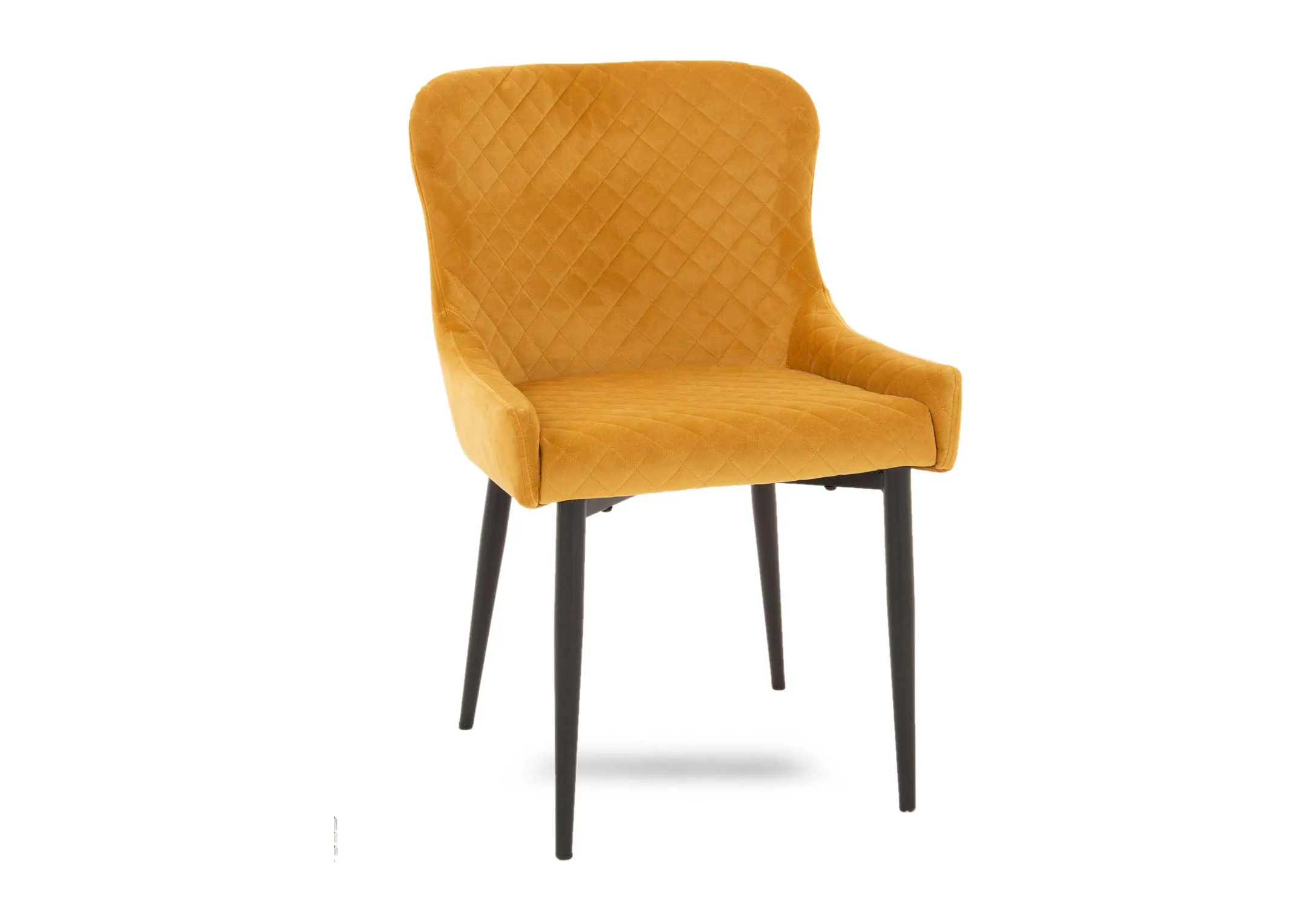 A dimension image for the Ottowa mustard dining chair 82cm (Height) x 53cm (Width) x 63cm (Depth)