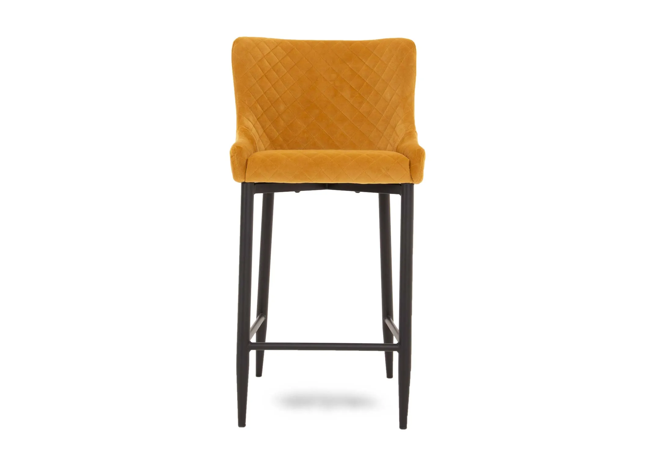 A dimension image of the Ottowa Mustard Counter Bar stool with 48cm (Width) x 96cm (Height) x 57cm (Depth)