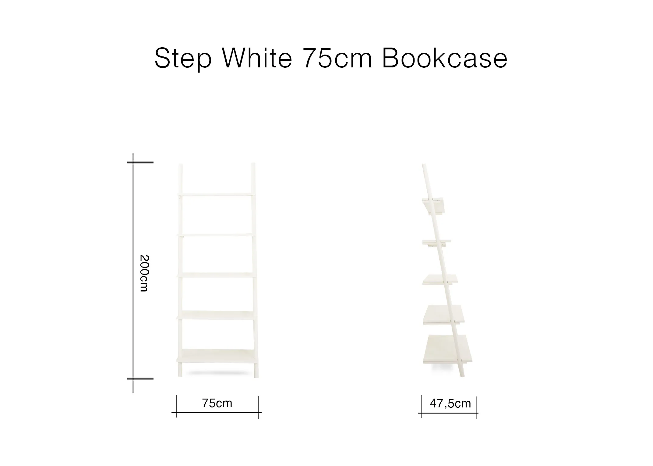 A lifestyle image of the Step small bookcase with a selection of EZ Livings candle holders & home decor with Olive plant.