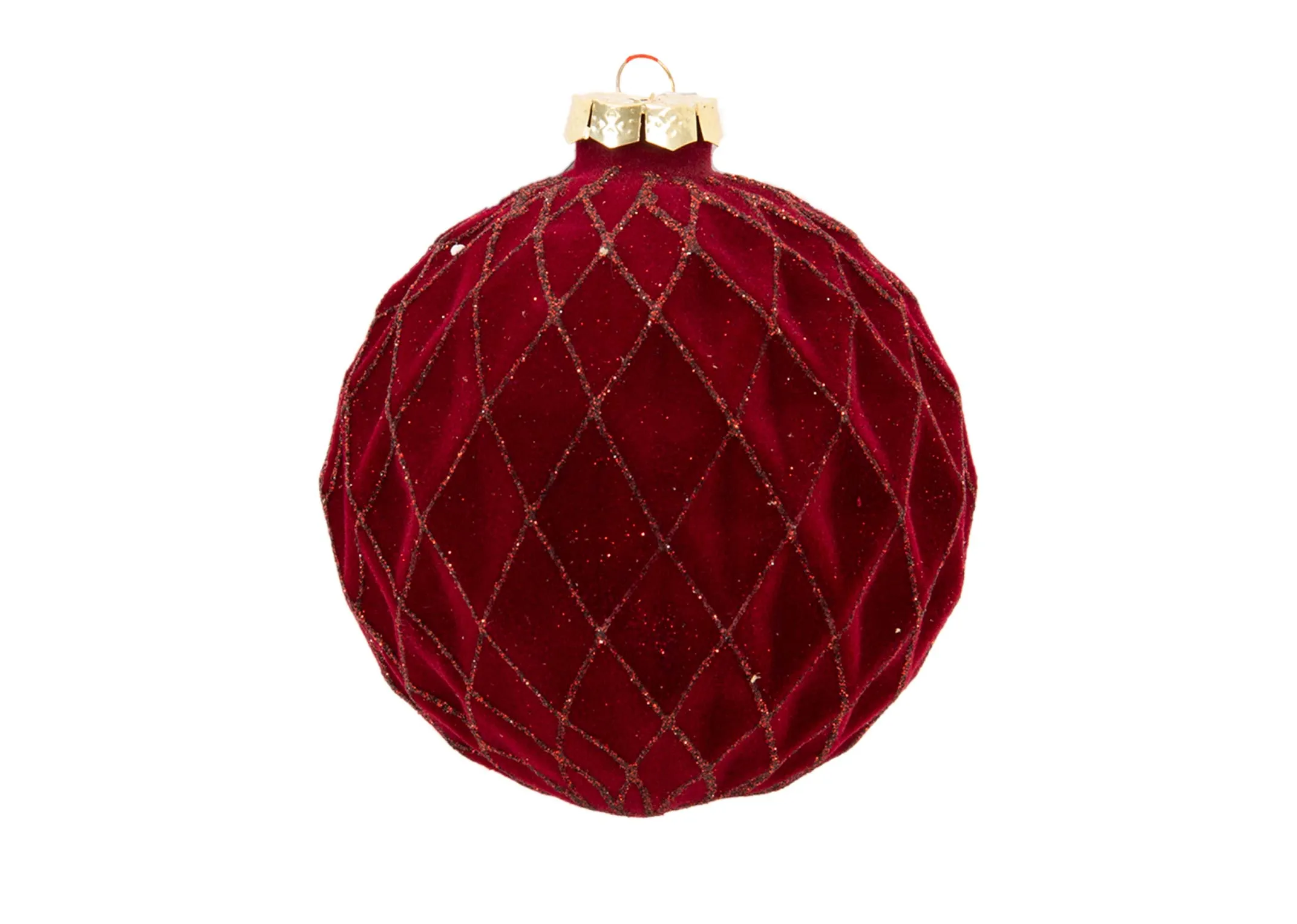 A dimension image of the Red Ribbon Bauble with 10cm