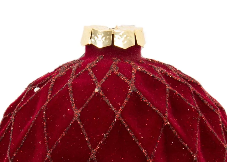 A dimension image of the Red Ribbon Bauble with 10cm