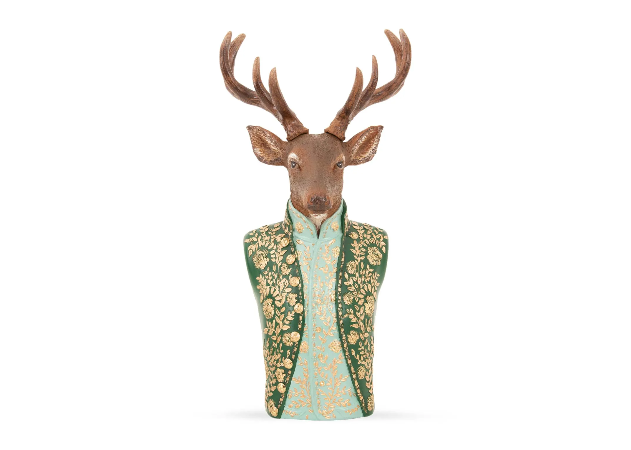 A dimension image of the Regal Stag Ornament with 34.5cm x 27.5cm x 68.3cm