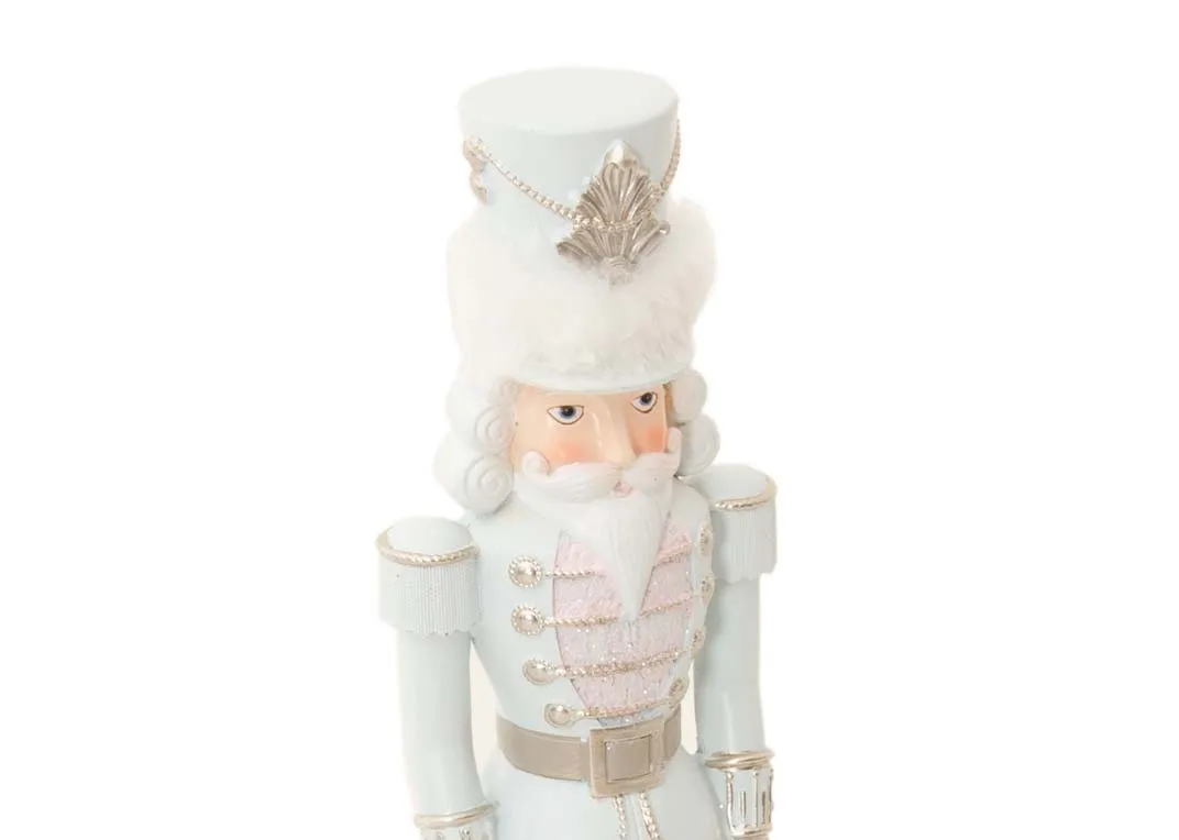 A dimension image of the Pink & White Nutcracker with 18.5cm x 33.5cm