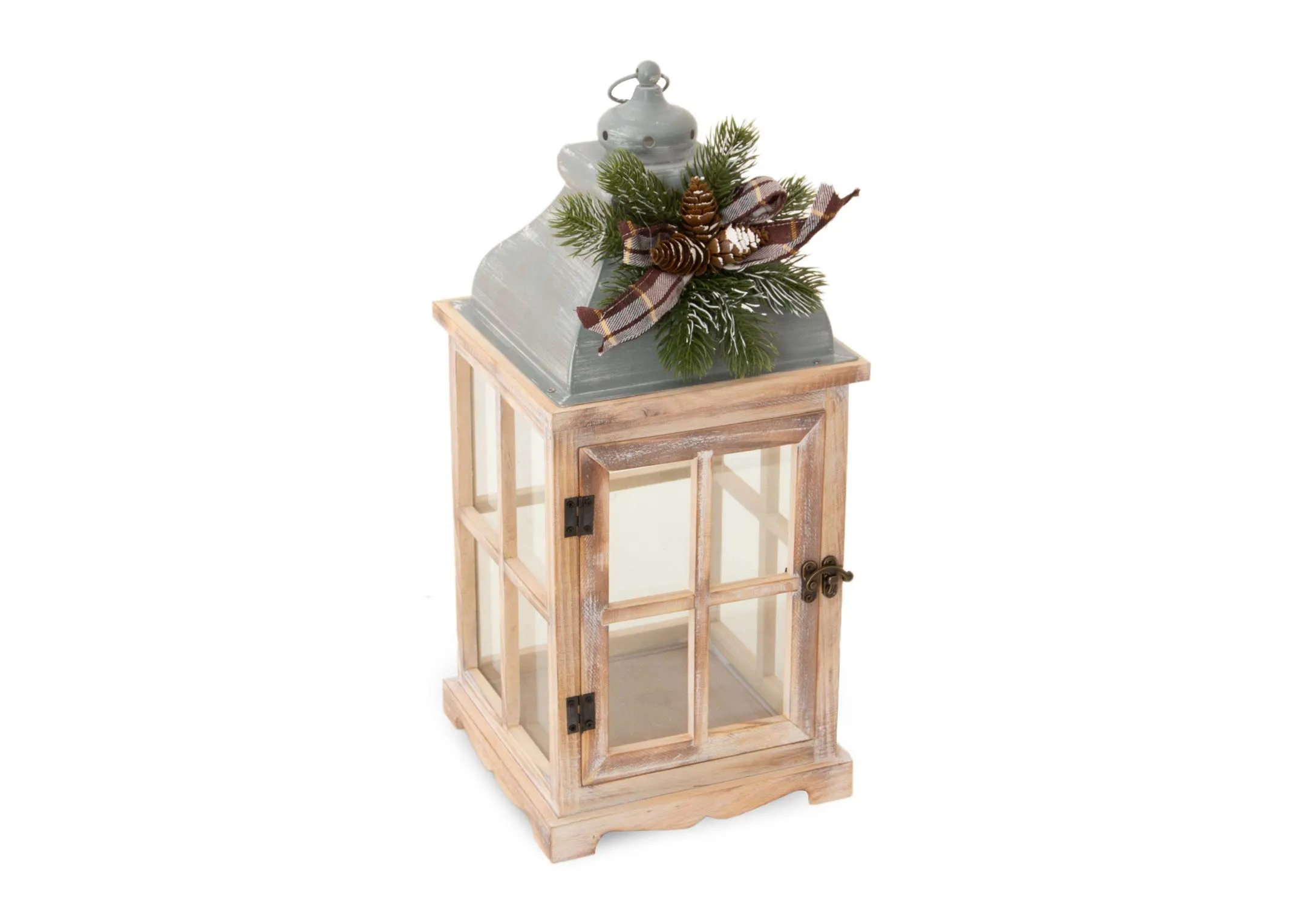 A dimension image of the Wooden Large Christmas Lantern with 20cm x 45cm