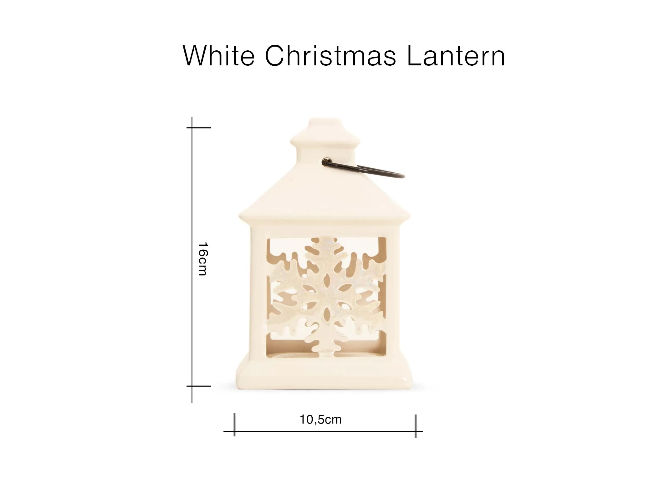 A lifestyle image of the Nola Black cabinet with Snowman with Doves and Wire Bells with White Lantern & candle lit.