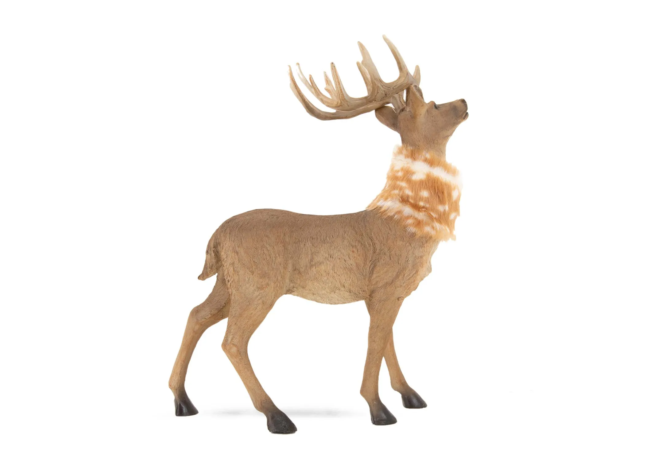 A dimension image of the Medium Deer with Fur Scarf with 38cm x 17.5cm x 45cm