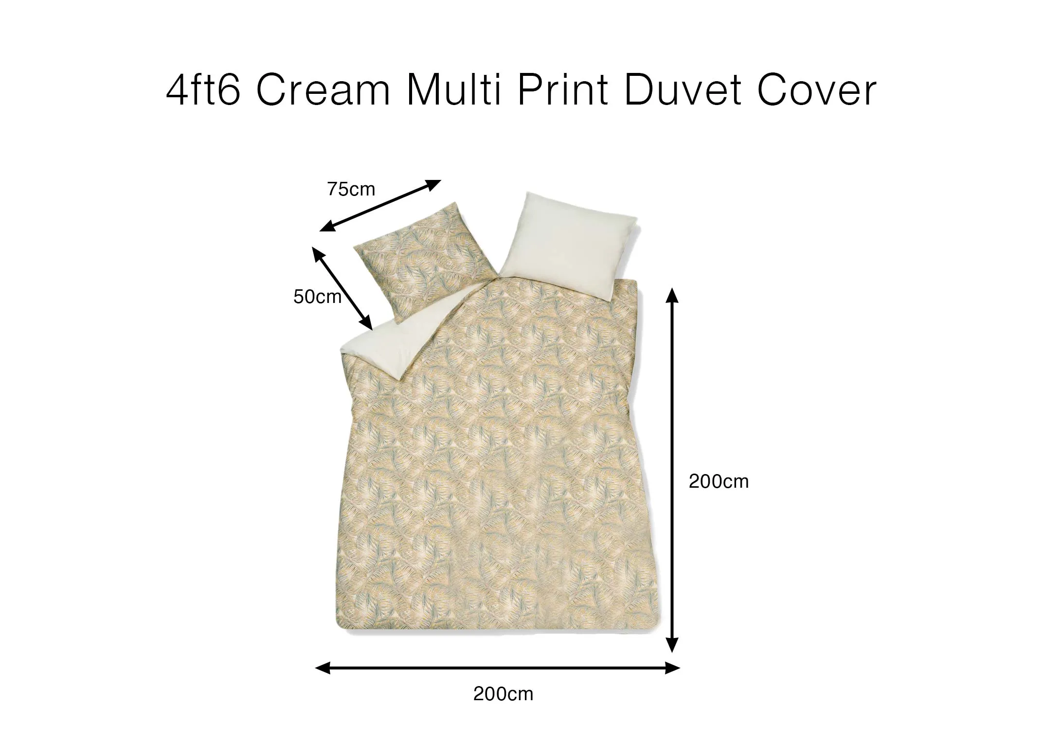 A lifetsyle image of a room with high ceilings with a floor bed dressed in Van Dyck bedding including Multi bedlinen.