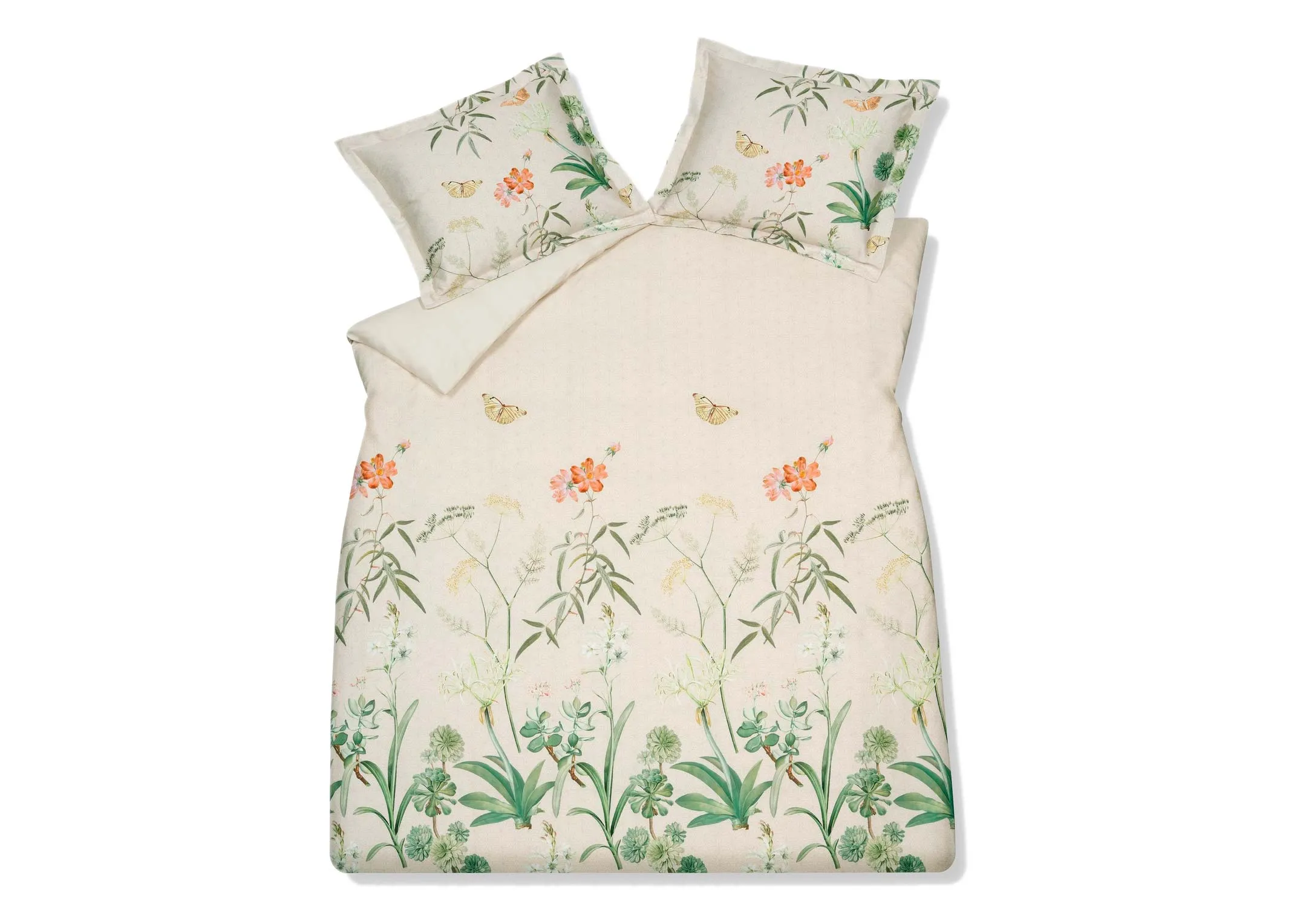 A dimension image of the King Size Flower Garden Duvet set with 220cm x 230cm