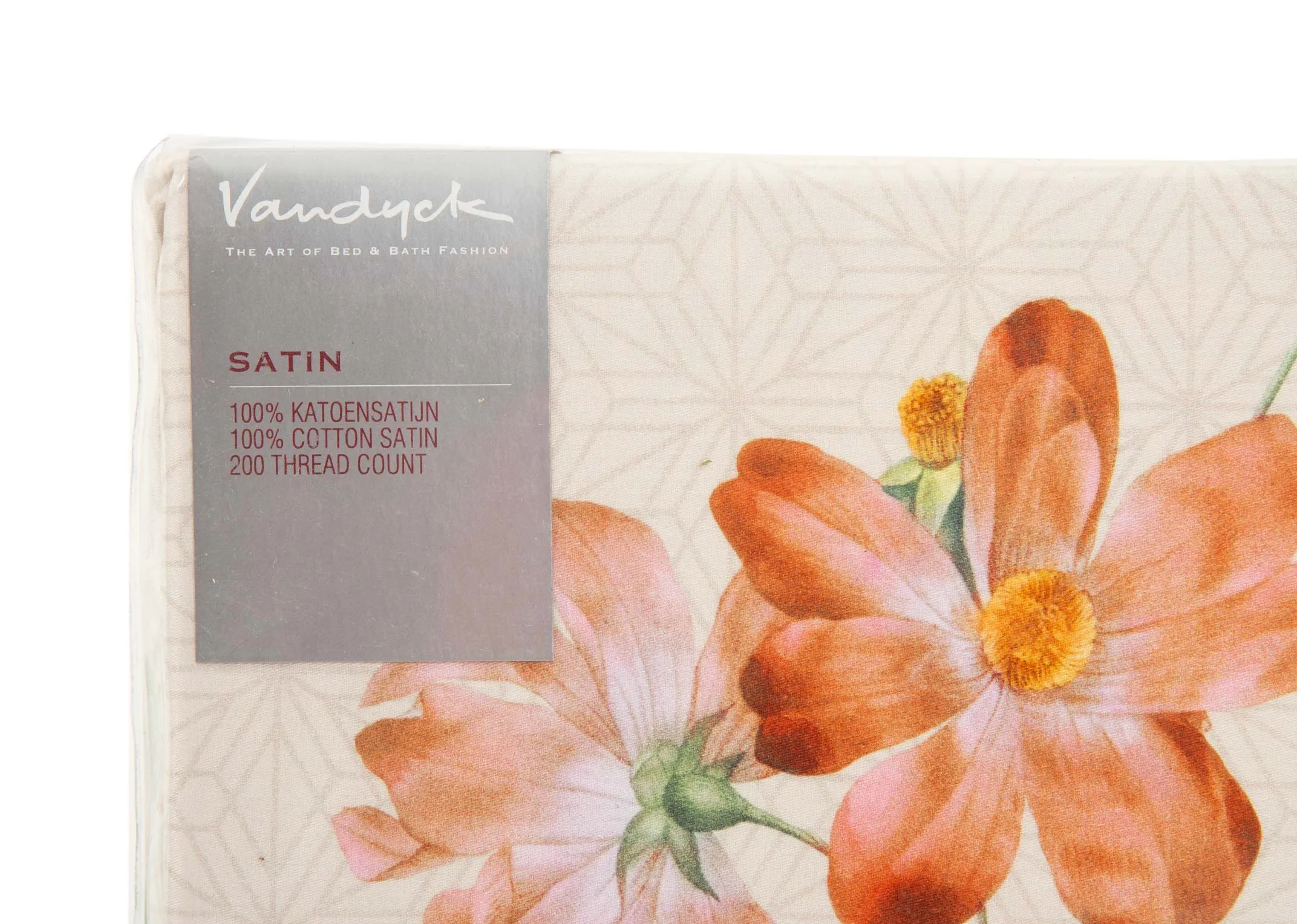 A dimension image of the King Size Flower Garden Duvet set with 220cm x 230cm