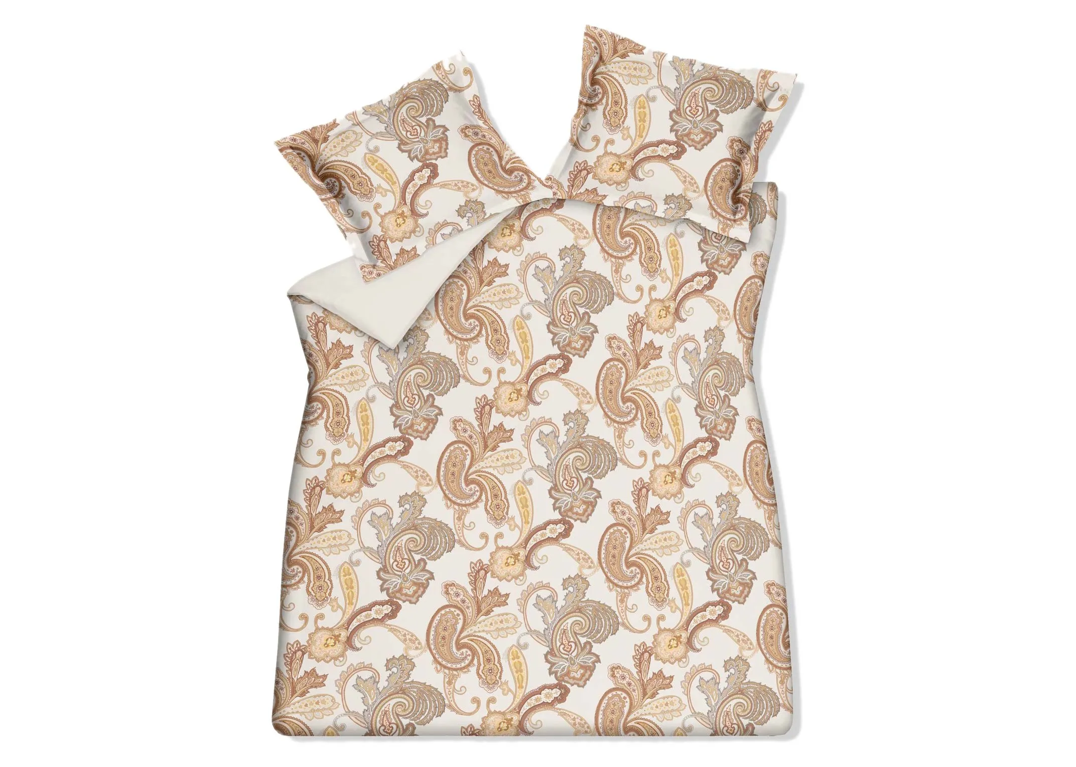 Double (4ft6) Brown Paisley Duvet Set - Mystique