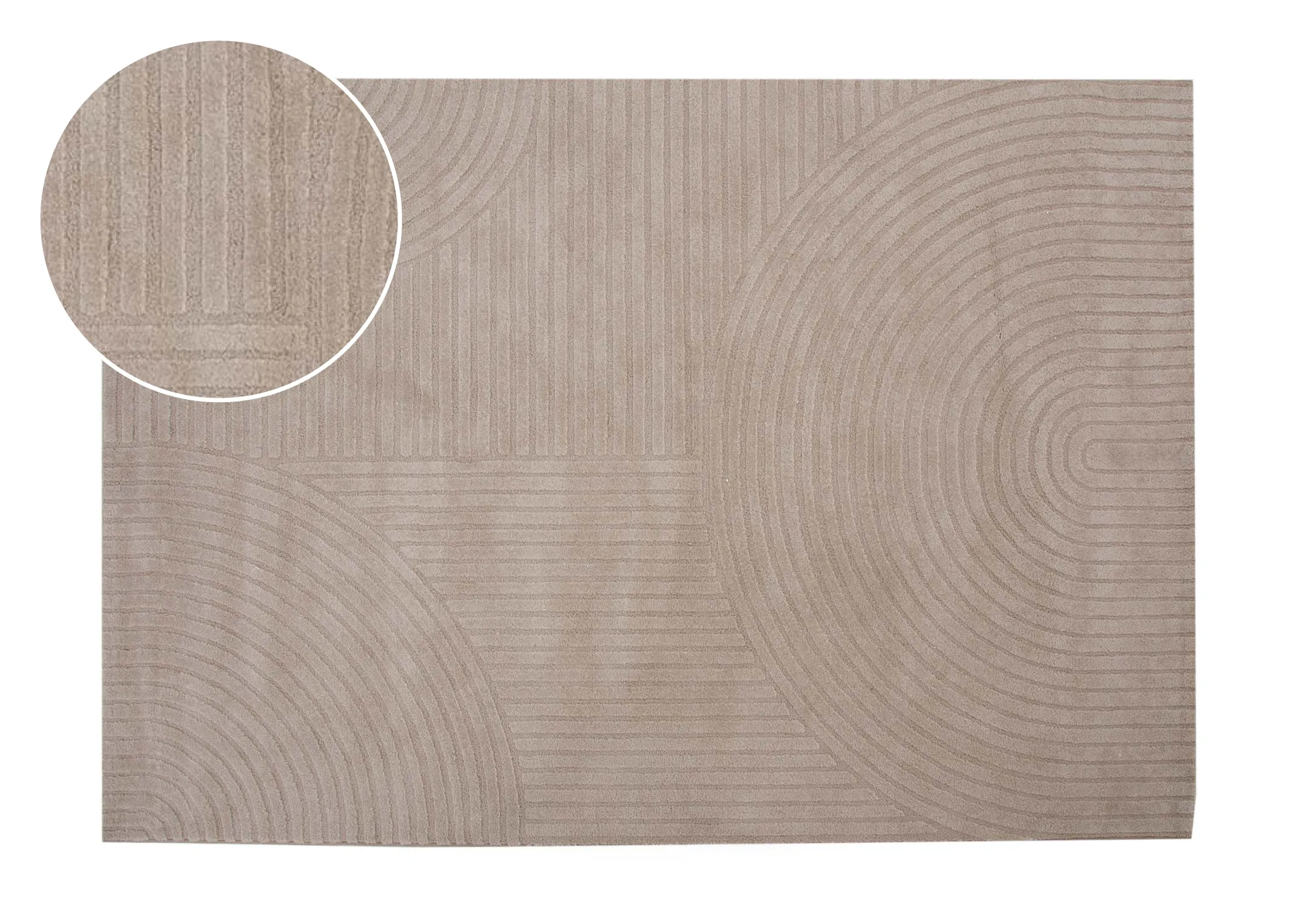 A beige & cream geometric design rug from EZ Livings Elio range.