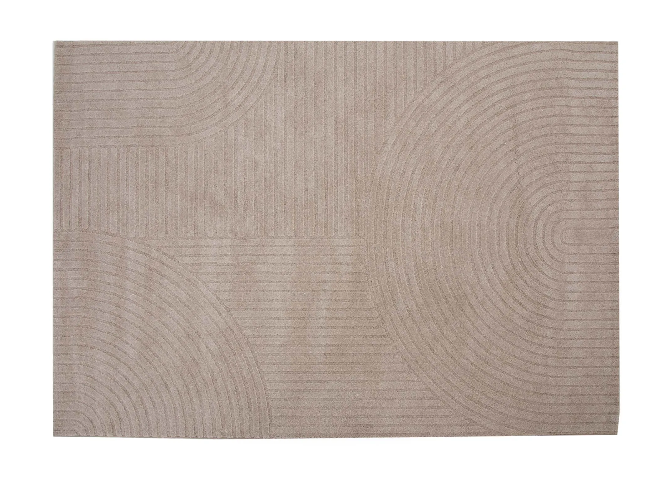 A beige & cream geometric design rug from EZ Livings Elio range.