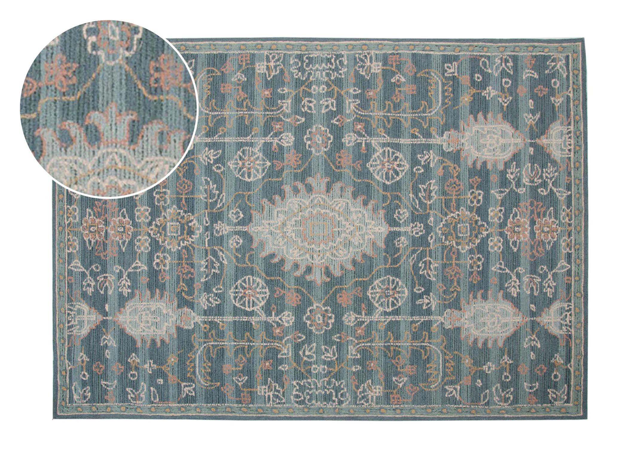 Blue Print 200cm x 290cm Large Rug - Caserta - EZ Living Furniture