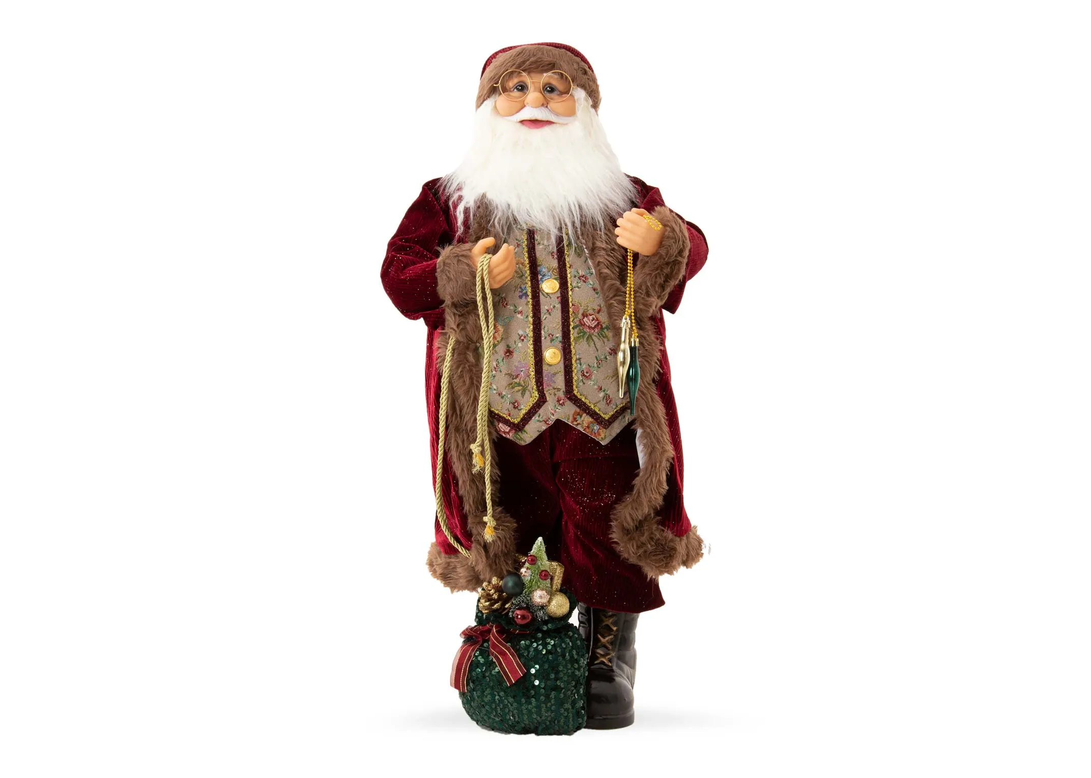 A dimension image of the Red Santa Claus with 30cm x 30cm x 83cm