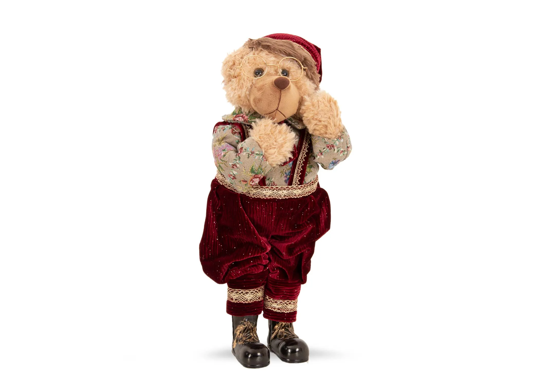 Santa Bear Boy - Christmas Figurine