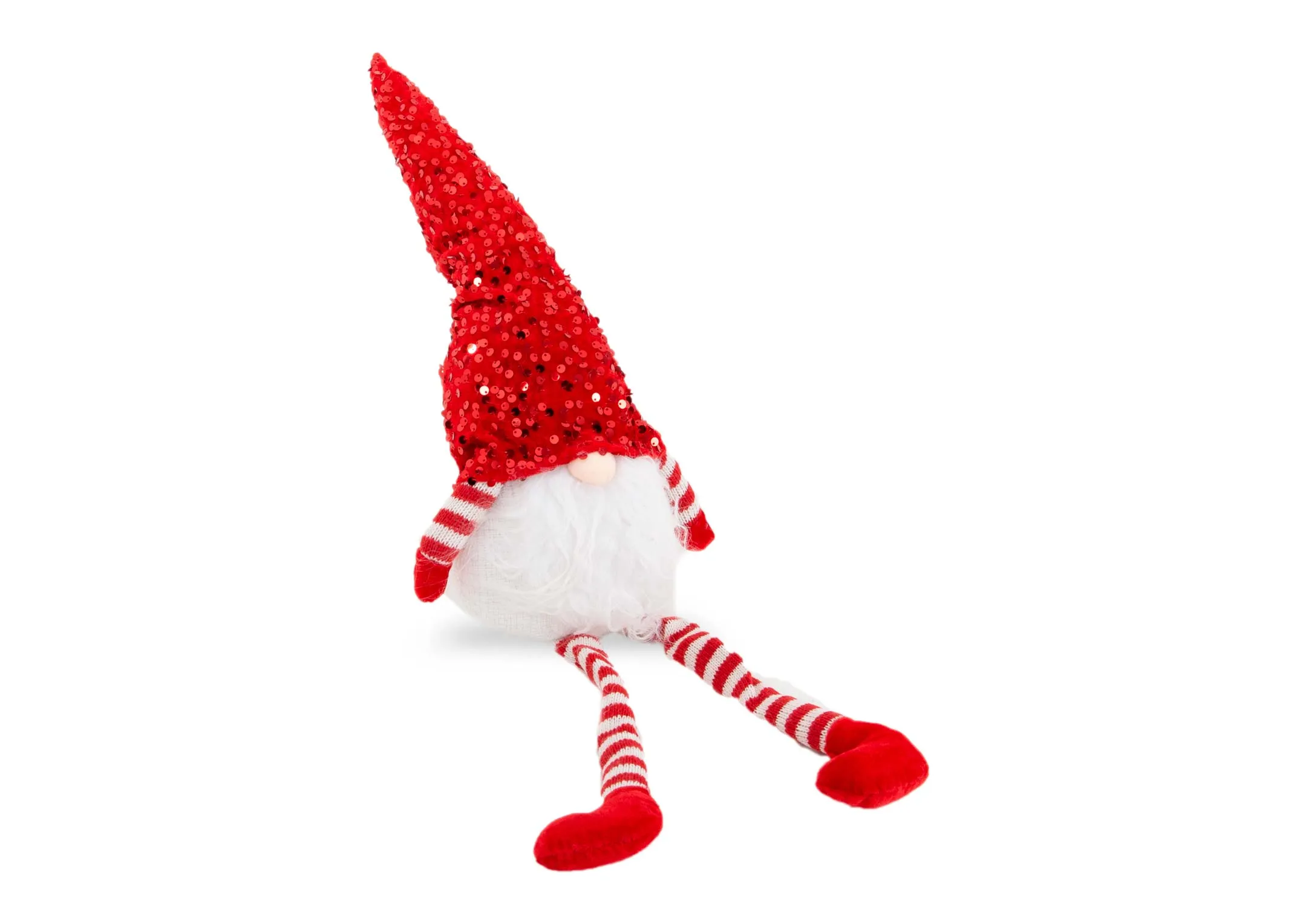A dimension image of the Red & White Glitter Gnome with 18cm x 66cm
