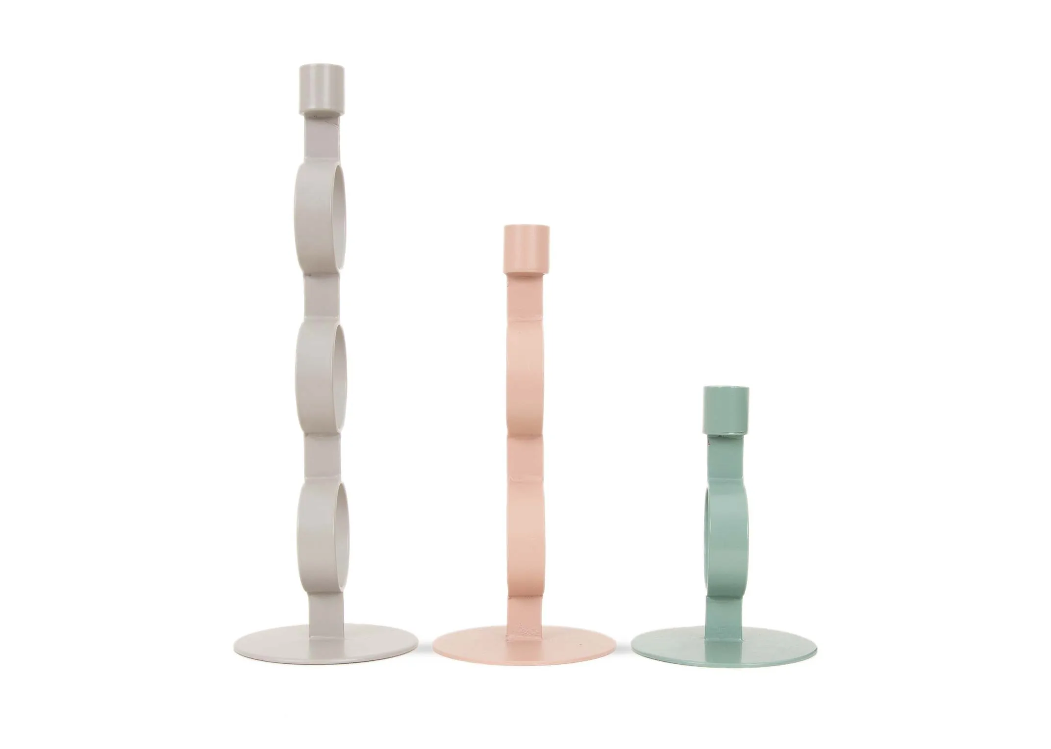 A dimension image of the Set of 3 Candleholders with 10cm x 15cm-33cm