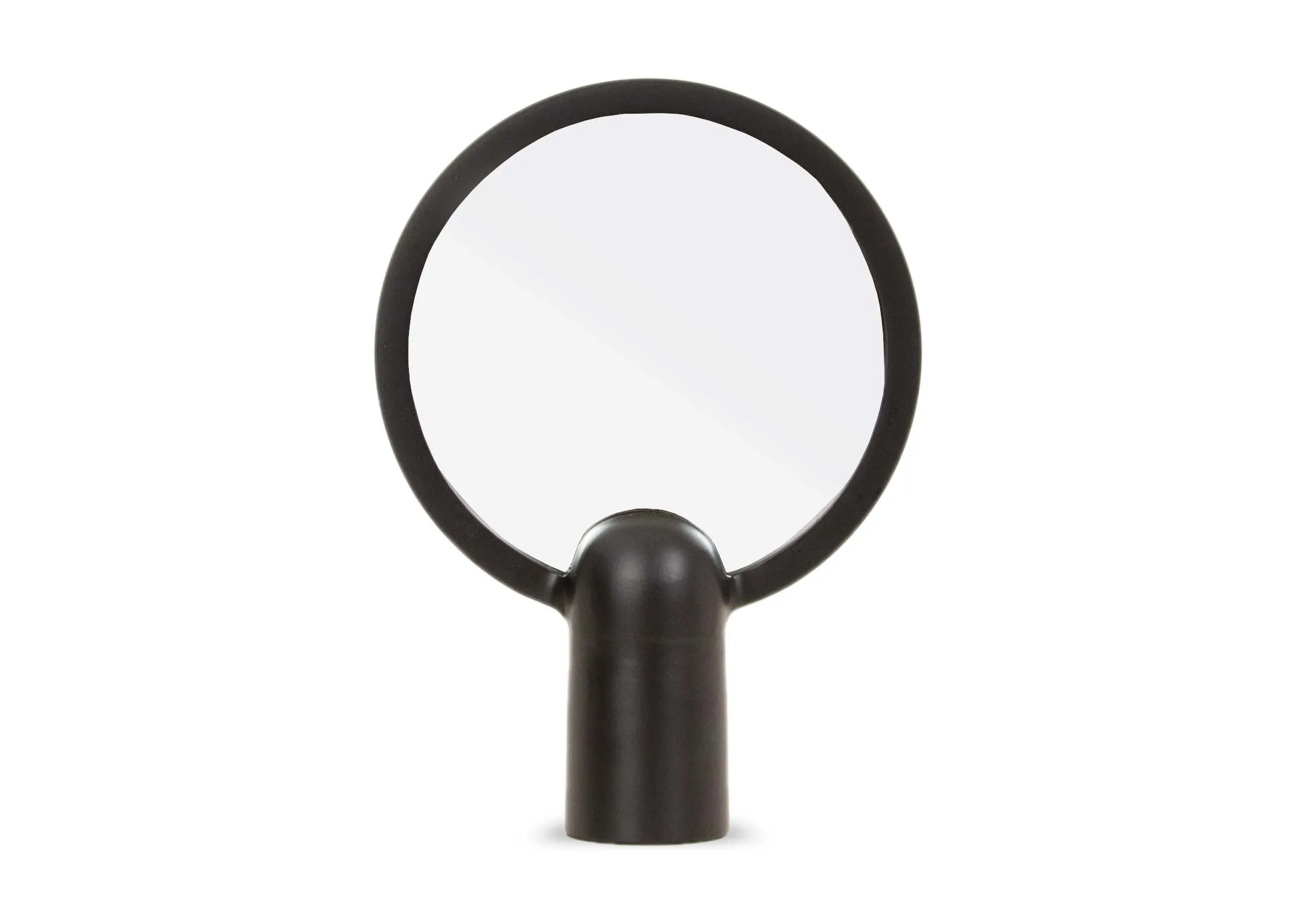 A dimension image of the Black Decor Mirror with 25cm x 8cm x 35cm