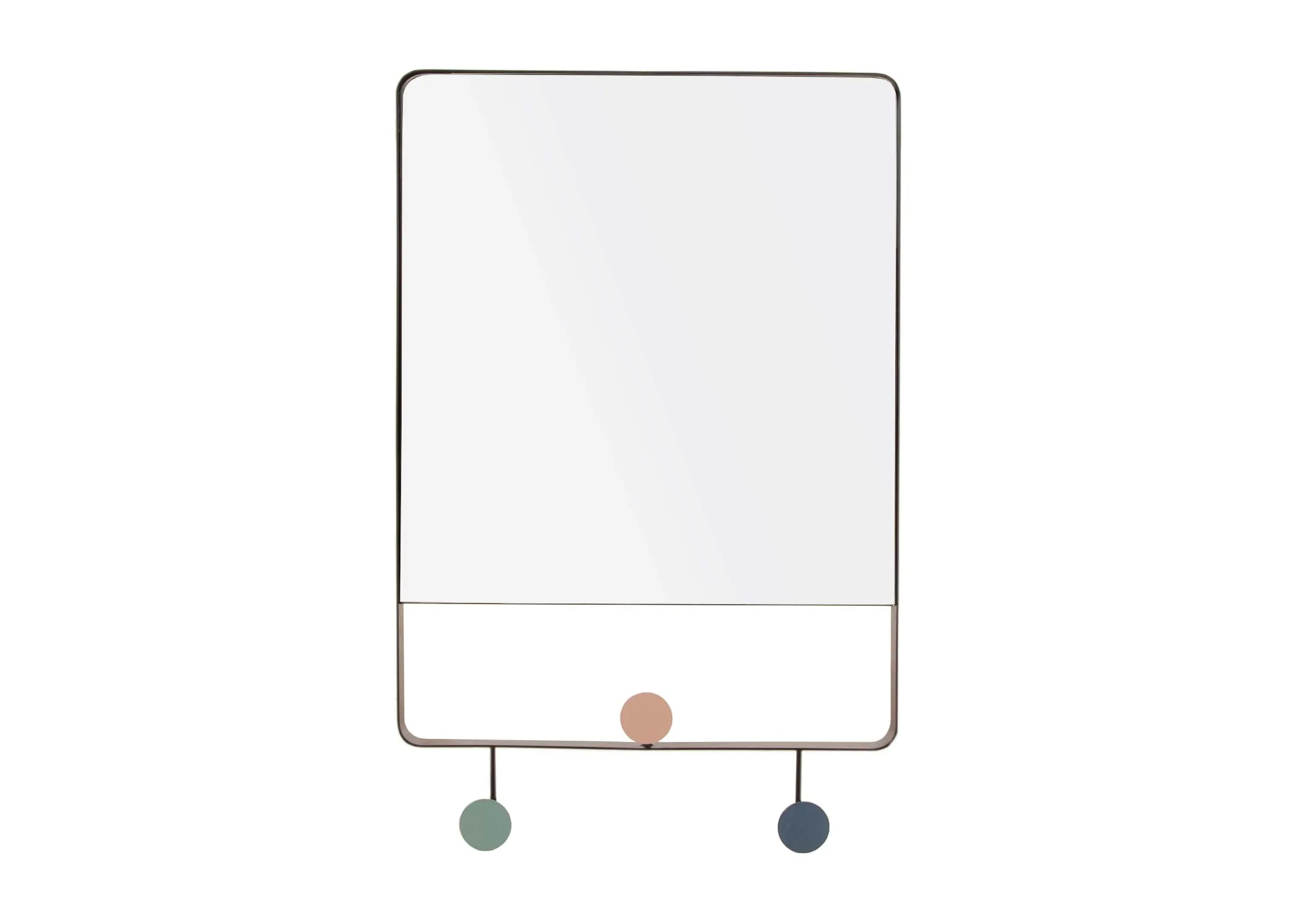 A dimension image of the Black square wall mirror with 50cm x 10cm x 77cm