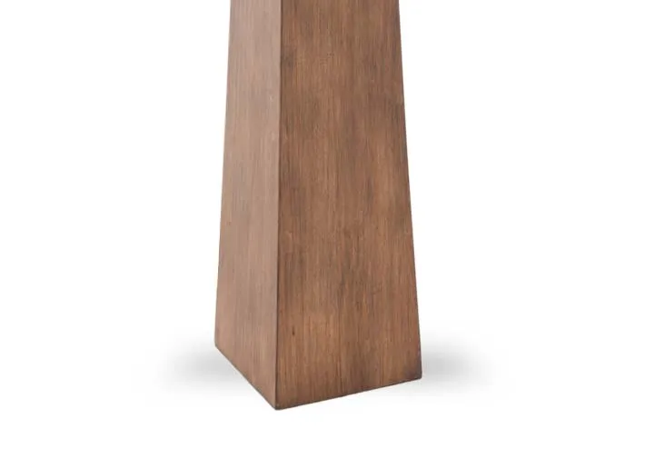 A dimension image of the Wooden Tripod Floor Lamp with 42cm x 150cm