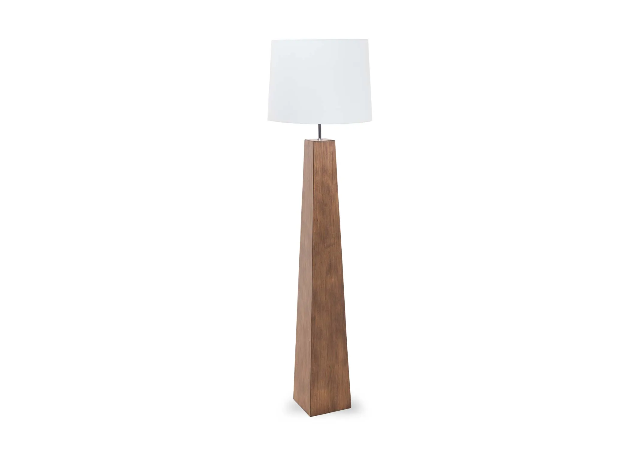 Wooden Floor Lamp with White Shade - Fauna