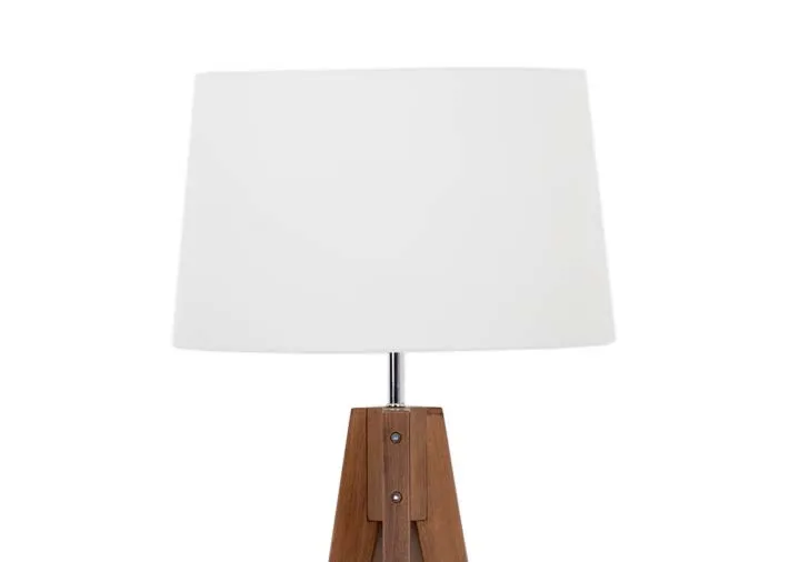 A dimension image of the Wooden Tripod Floor Lamp with 48cm x 155cm