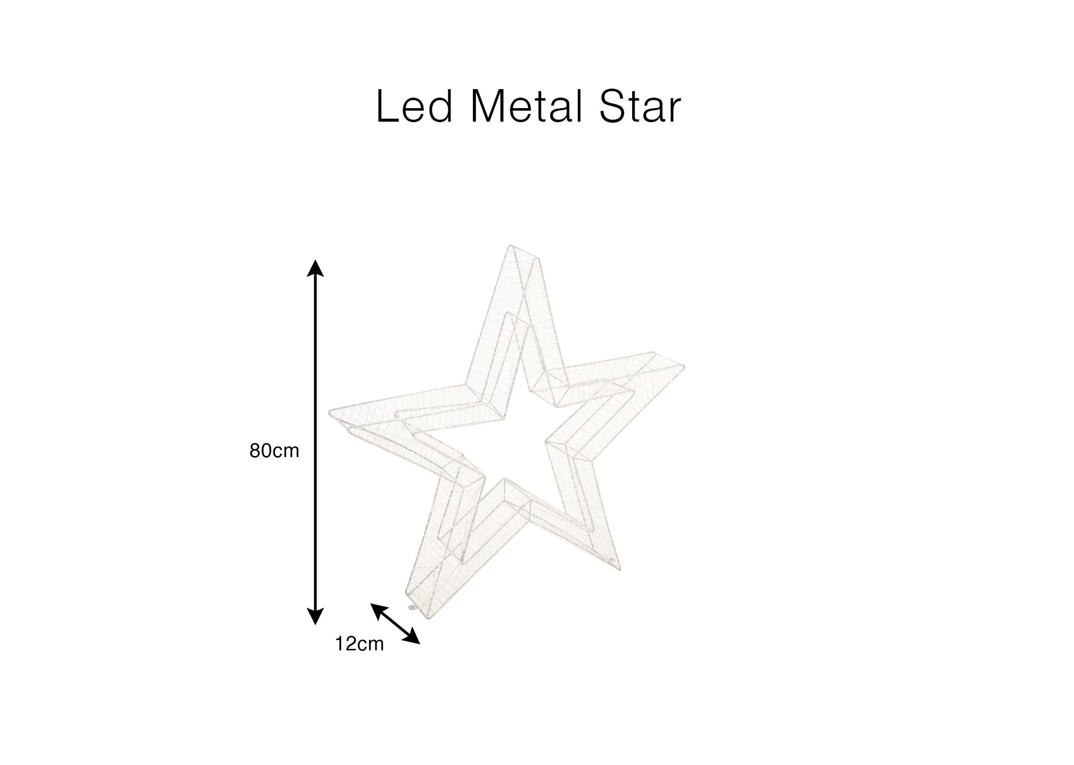 A lifestyle image of the Large & Small Meatl star in a garden at night with the hanging star above on a tree.