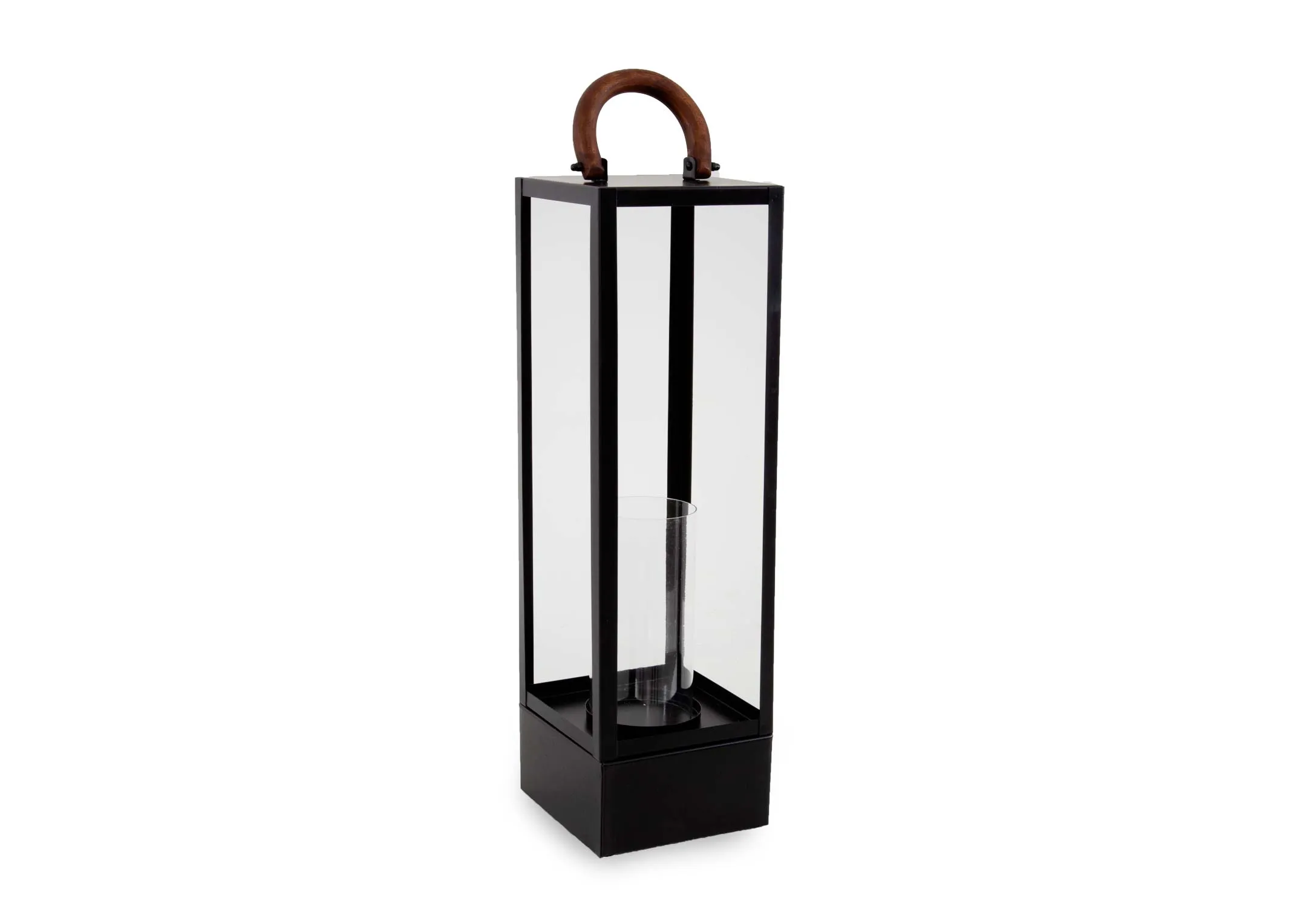 A dimension image of the Large Black Lantern with 18cm x 60cm