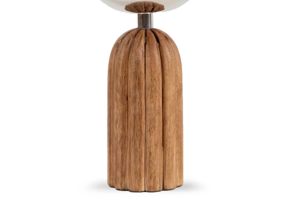 A dimension image of the Small Wood Pillar Candle Holder with 11cm x 29cm