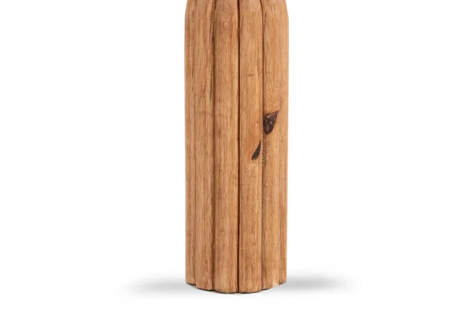 A dimension image of the Medium Wood Pillar Candle Holder with 11cm x 36cm