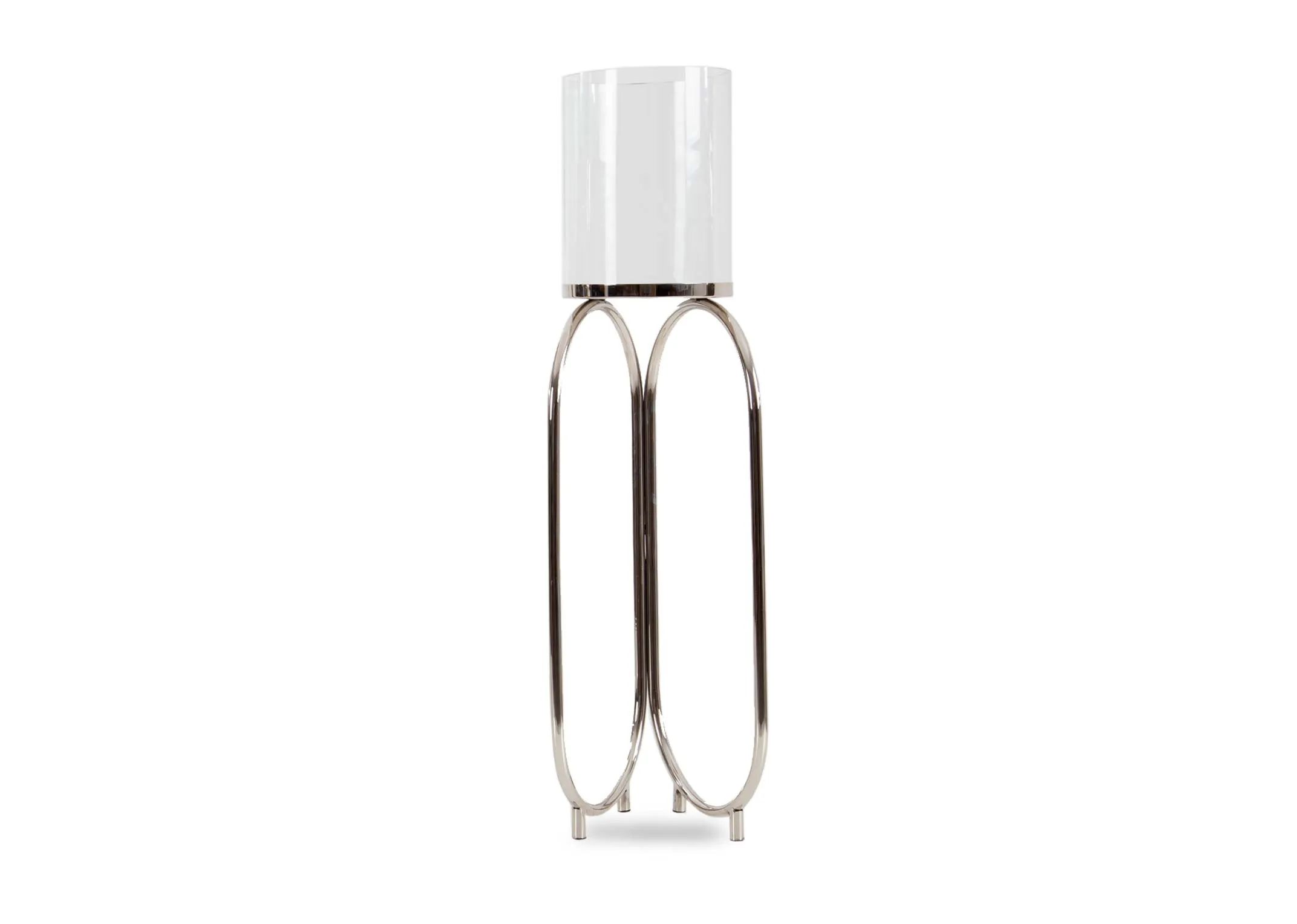 A dimension image of the Medium Steel Candle Holder with 20cm x 68cm