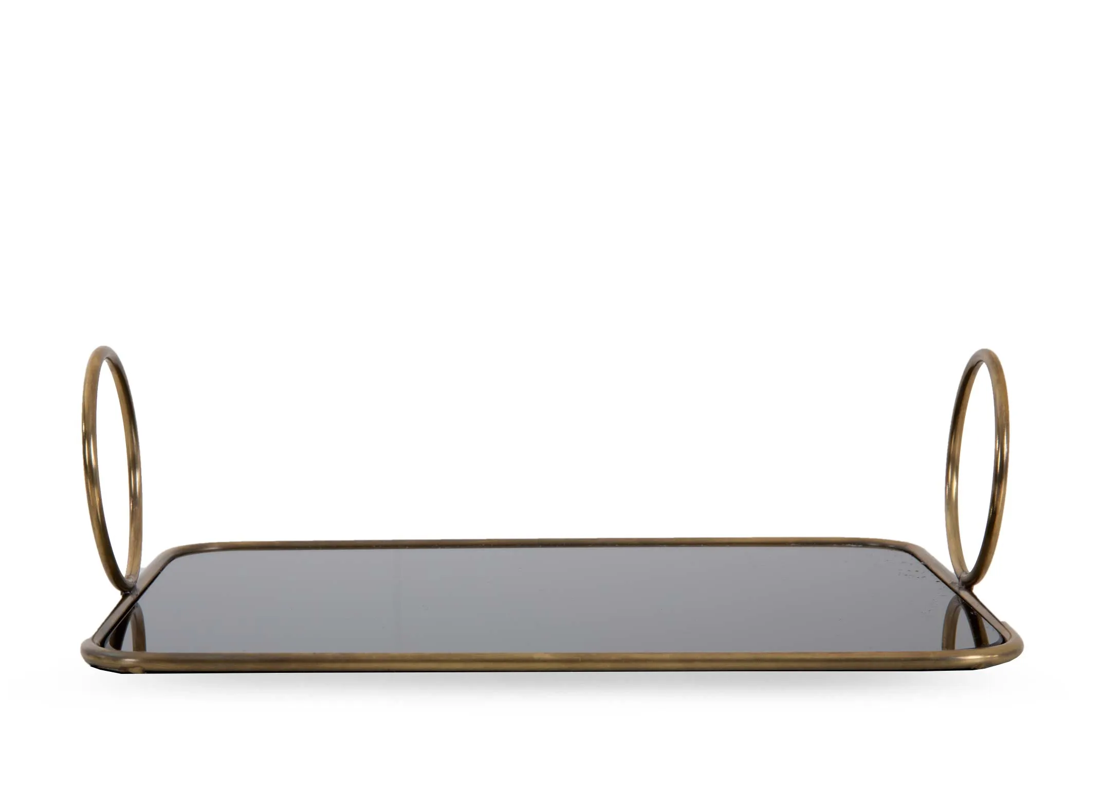 A dimension image of the Small Steel Mirror Tray with 22cm x 30cm