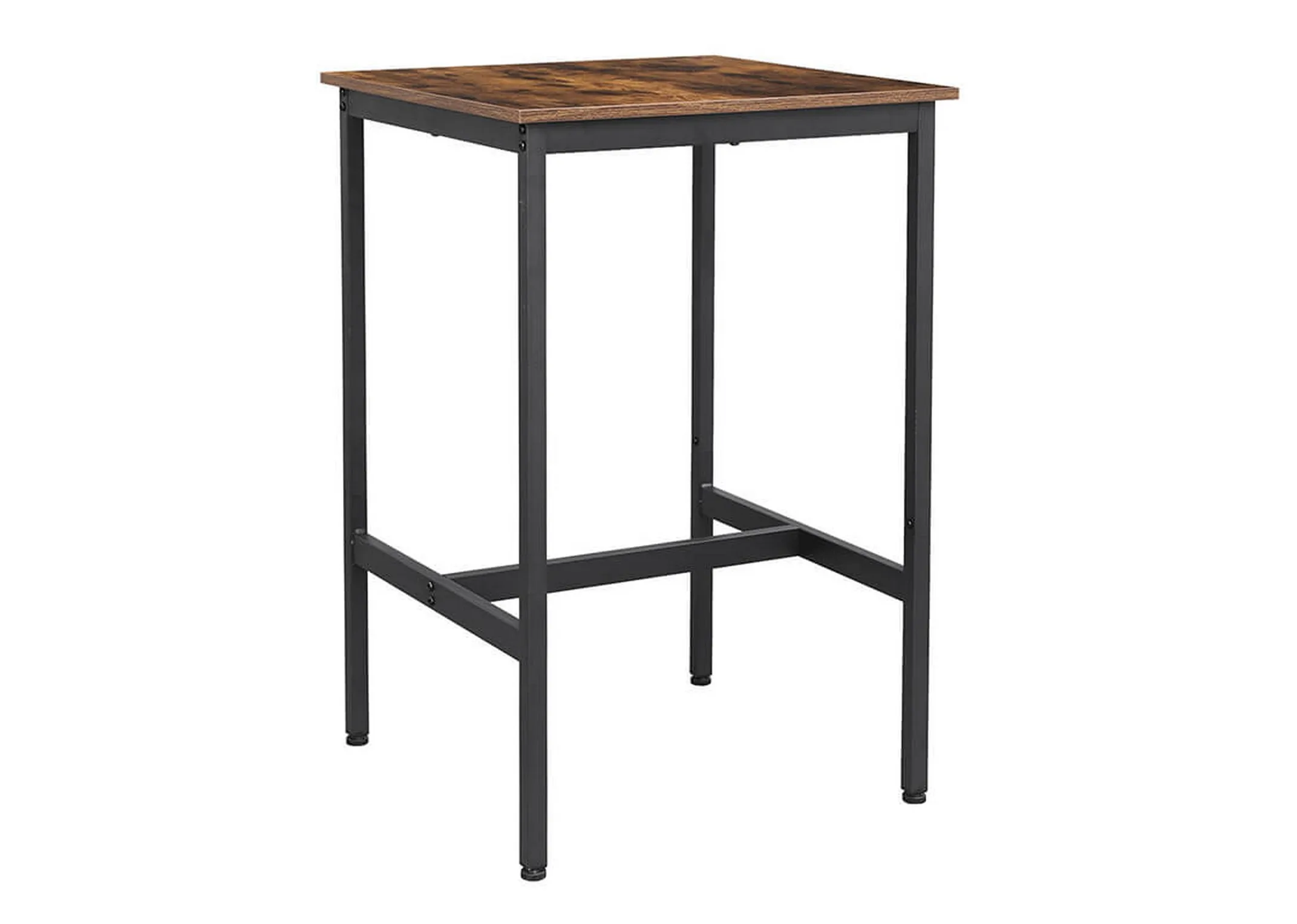 Rustic Brown Square Bar Table - Bourbon