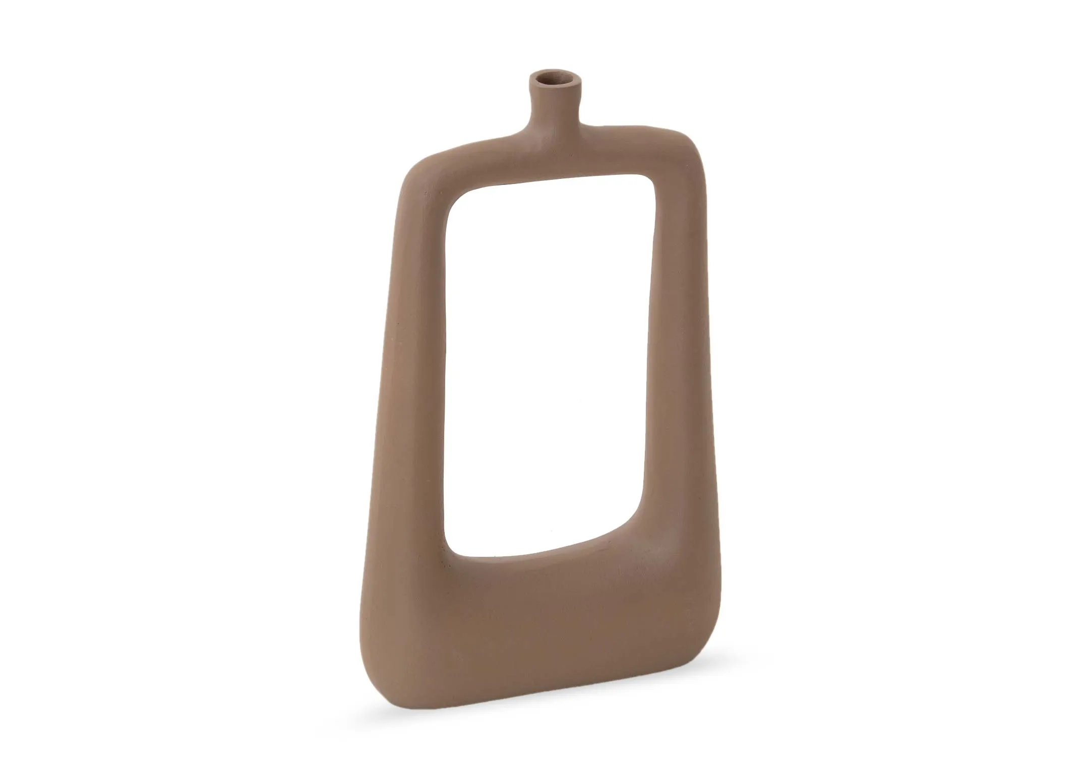 A dimension image of the Light Brown Vase with Rectangle with 24.5cm x 7.5cm x 41cm