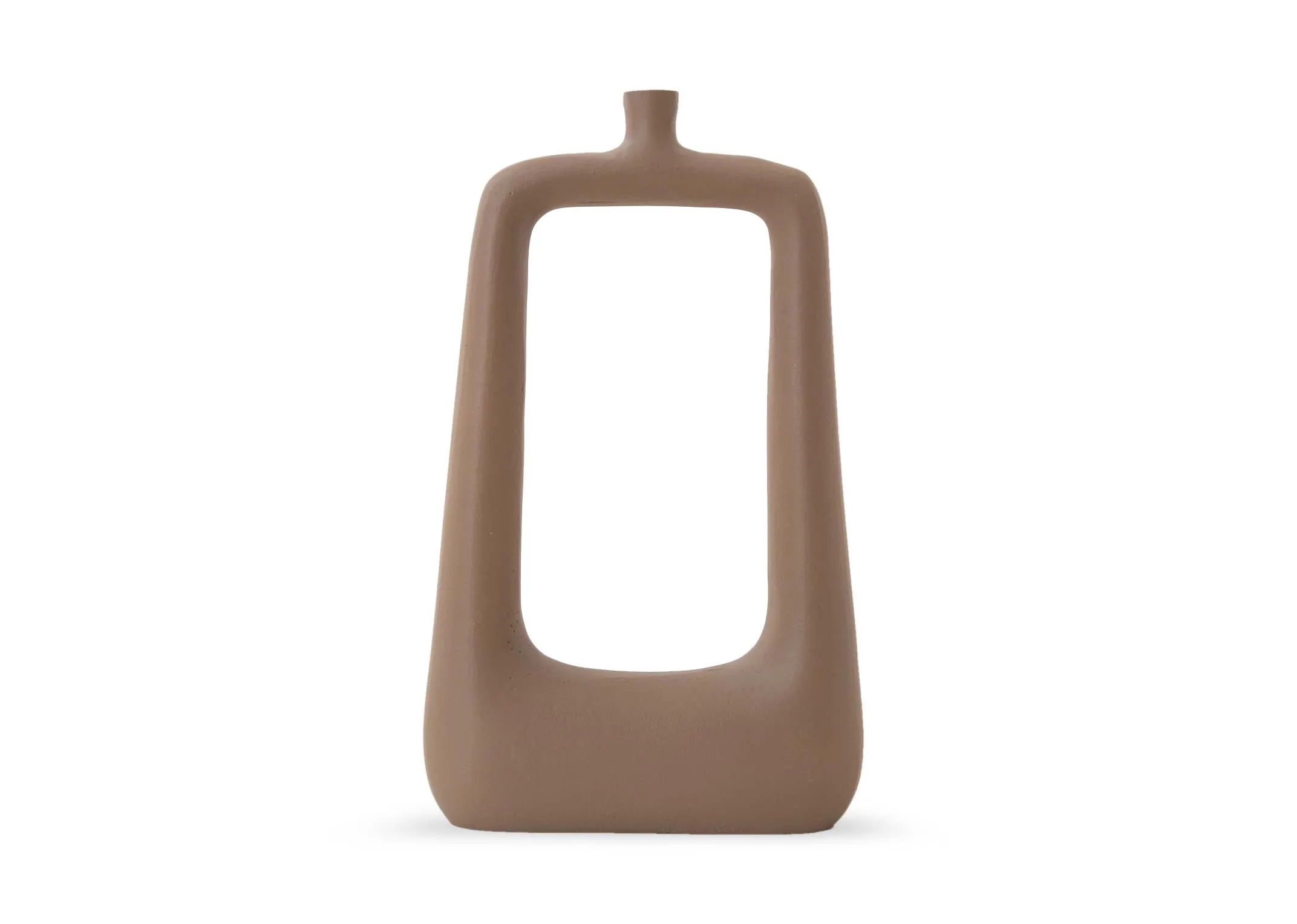 A dimension image of the Light Brown Vase with Rectangle with 24.5cm x 7.5cm x 41cm