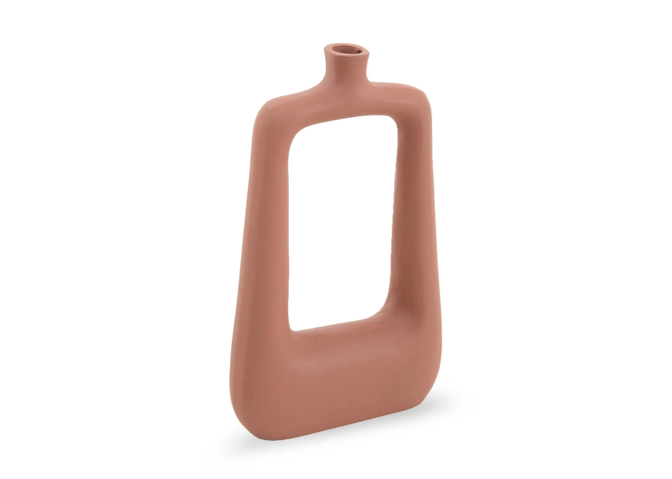 Terracotta Vase with Rectangle - Deco