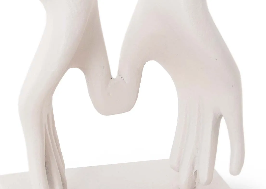 A dimension image of the White Hand Sculpture with 17.5cm x 10cm x 20cm