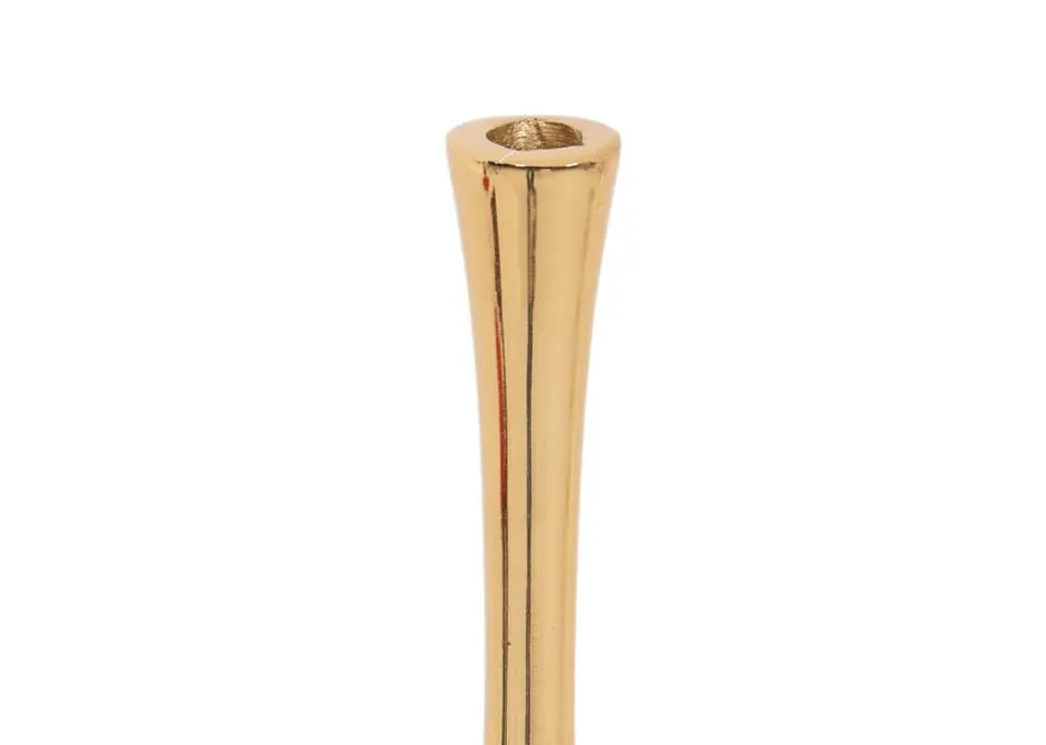 A dimension image of the Large Gold Stick Candleholder with 7cm x 35.5cm