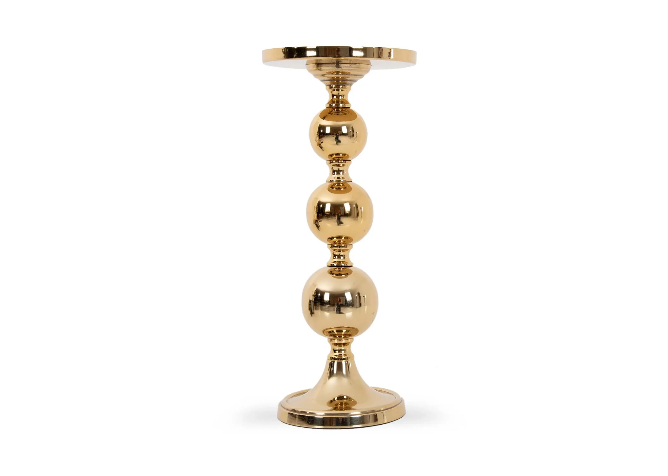 A dimension image of the Large Gold Pillar Candle Holder with 15.5cm x 38cm