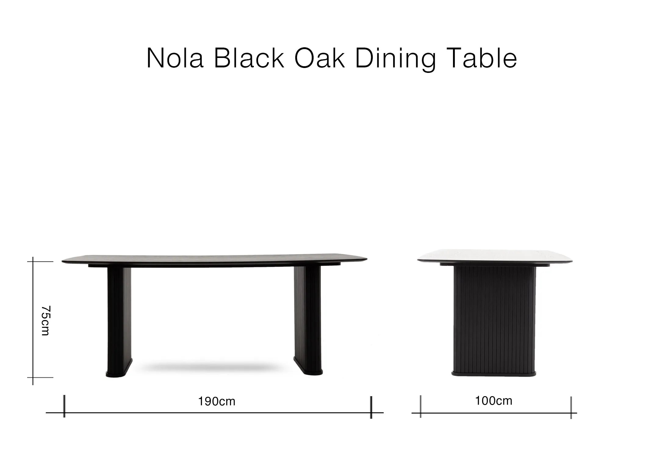 A lifestyle image of the Nola black table with Cape chairs and Eli rug from EZ Livings range.